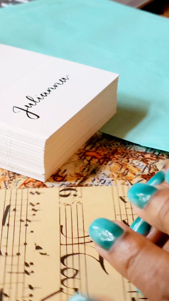 ✨️Anyone else obsessed with seeing their name beautifully written?
A little throwback to five months ago, when I created custom calligraphy place cards for my coworker’s wedding. (Hi, Jules!) 💌
Each one was handlettered with my favorite pen in modern calligraphy, then wrapped in craft paper with antique sheet music design for a touch of nostalgia. 🎶😍
I love that projects like these live on beyond the day itself — these little cards double as keepsakes you can slip into a journal, scrapbook, or memory box. They hold a name, a moment, and a story all at once!
#MemoryKeeping #CalligraphyLove #StationeryAddict #HandmadeDetails #WeddingKeepsake #CreativeProcess #BehindTheScenes
