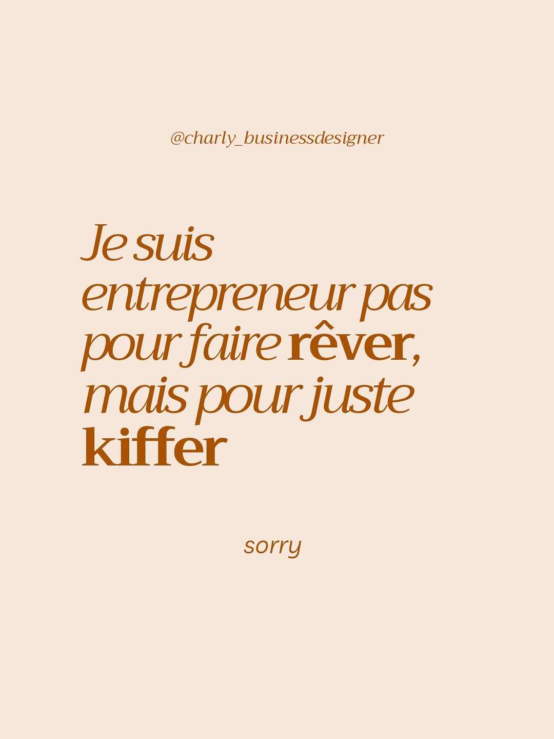 J’ai pas choisis d’être entrepreneur
Je suis tombé dedans par la force des choses et j’ai littéralement fusionné mon âme avec les principes fondamentaux de l’entrepreneuriat
Créer ✨
Juste créer à partir d’une idée,
Créer à partir d’une expérience de vie,
Créer à partir d’une intuition,
Créer de qui l’on est pour contribuer au monde 🌍
J’ai vécu milles échecs
J’ai accompagné des 100taines de succès
Des créations d’entreprises
Mais surtout, des naissances d’entrepreneurs
Des croissances d’entreprises à impact 🫶🏼
Quand on me demande ce que je fais,
Je réponds qu’avant tout, je suis
Je suis cette femme qui guide et rend réalisable tous les projets de cœurs ♥️
Créer un marque de mobilier
Lancer sa collection de mode
Faire fabriquer des jeux…
Tout est possible quand on est aligné.
Mais je ne vais pas rêver l’instasphere
Pas de Bali dans mon feed
Pas de fast life
Pas de grand bruit
Juste moi.
Welcome