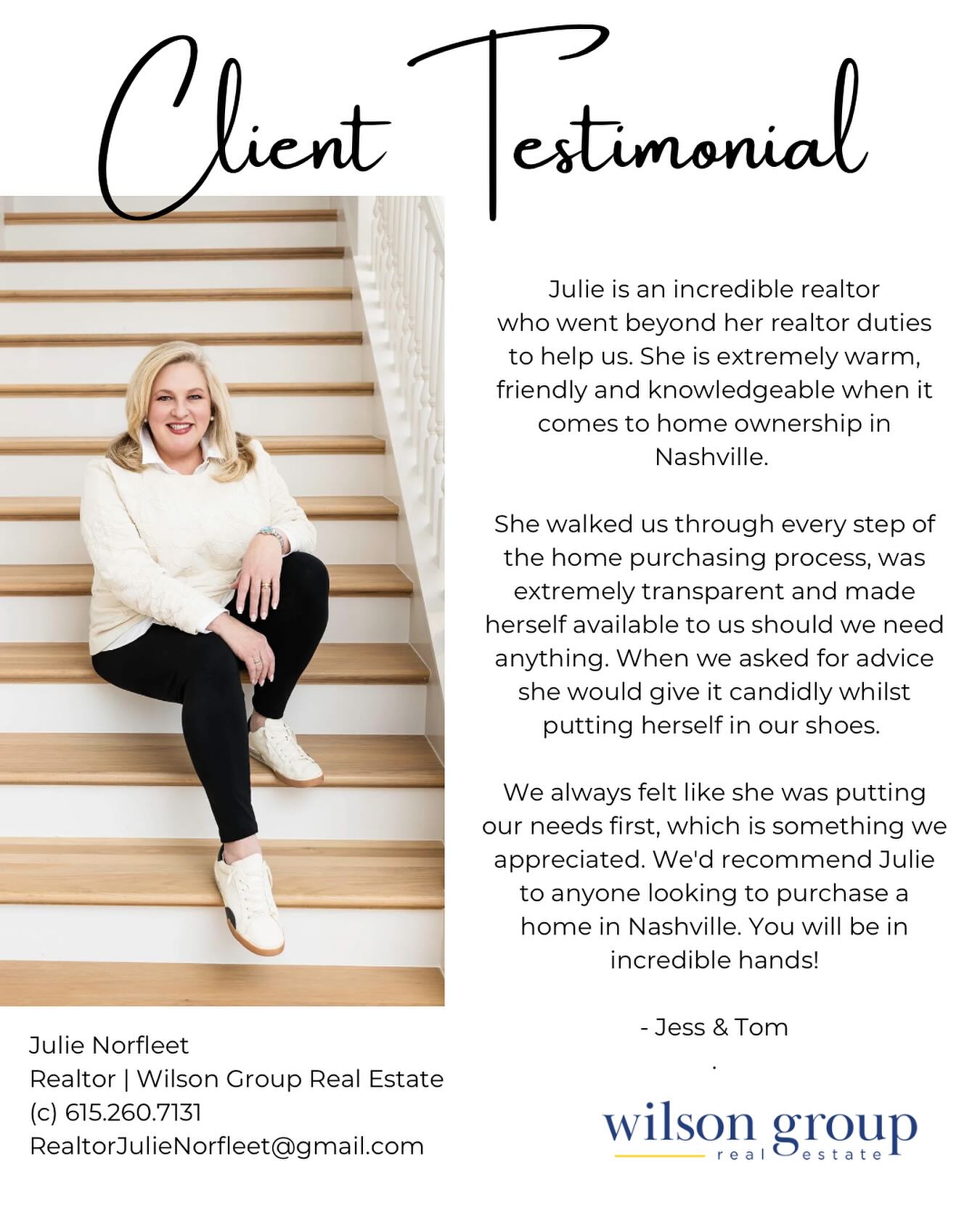 Client Love 💙
“Julie is an incredible realtor who went beyond her realtor duties to help us.”
Those words mean the world to me — but what really touched me was:
✨“We always felt she was putting our needs first.”✨
That’s exactly what I aim to do with every client. Your home journey is about you, and I’m just here to guide, support, and advocate every step of the way.
Thank you for trusting me, for your kind words, and for letting me be a part of such a special chapter in your lives. 🏡✨
So excited you two found your perfect home!🩷
#nashville #nashvillerealestate #nashvillehomes #nashvillehomesforsale #realtorlife