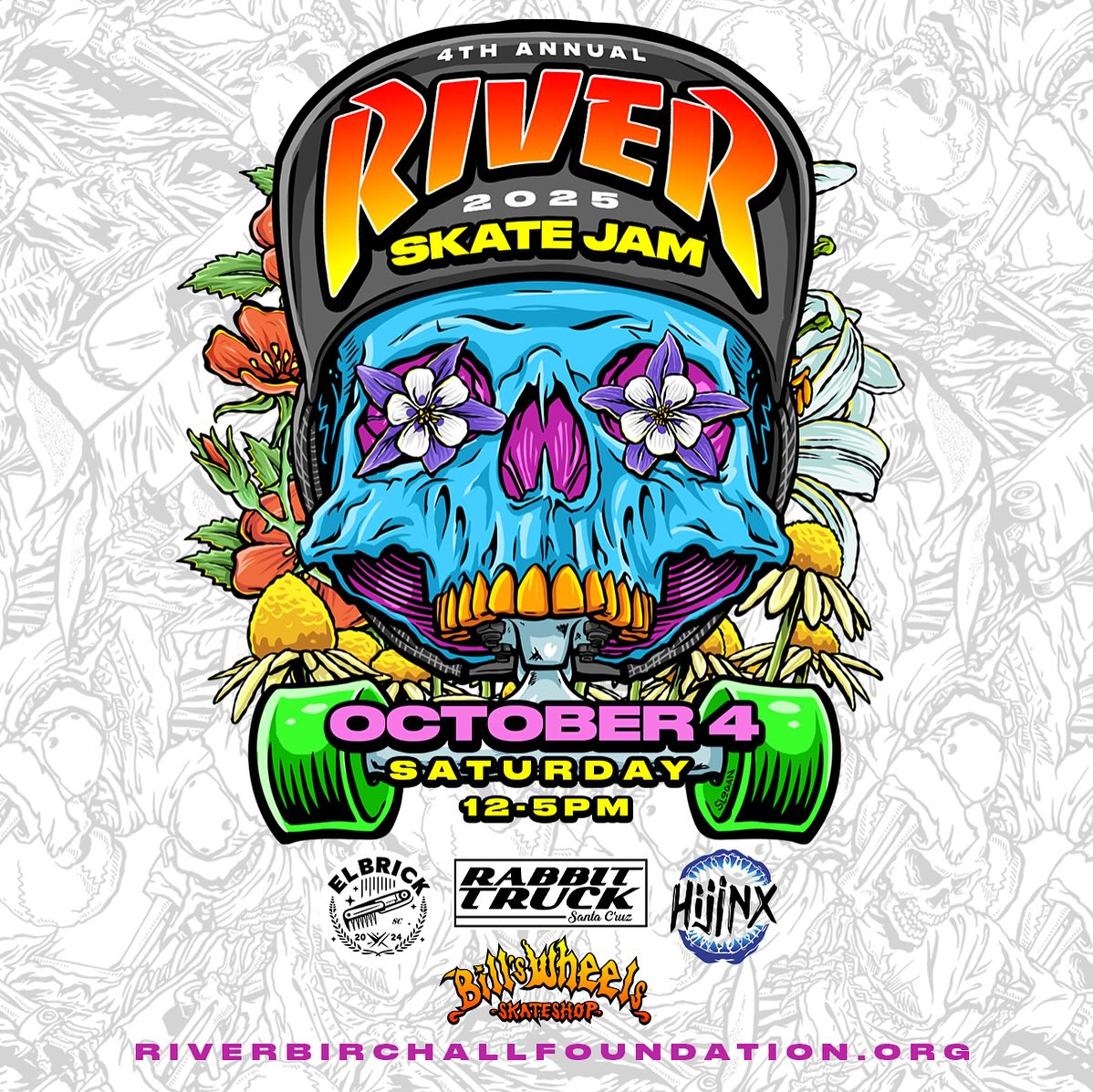 🚨EVENT UPDATE🚨
WE’RE SO STOKED TO ANNOUNCE that local musicians @hijinx_music will be joining us at River’s 4th Annual Skate Jam Event 2025🥵AT LEGENDARY BILL’S WHEELS SKATE SHOP SANTA CRUZ, CA☀️🛹
.
📍Bill’s Wheels Skate Shop, Santa Cruz, Ca.
🗓️Saturday, October 4th
⏰12-5pm
🍂✨ Get ready for 🤎🎃River’s Fall Skate Jam with:
🎶 Live music from @elbrick666 @rabbittruckofficial @hijinx_music
🍔 Eats by @sauceyz
🛹 All Ages Skate Jam
🎤w/ DJ ChevDwg @les_duit0330
🏆 Age Group Awards
💰Cash for Tricks
🎟️ Raffle
👕 River Merch Drop 🥵
🛹 Free Skate Lessons for the Groms by @lukesskatelessons
💧@blue_zone_waters Keepin us Hydrated
📸 Free pics in the VW Photo Booth Bus @theboothbus
.
🙏 Huge thanks to our local supporters: @billswheelsskateshop @theexpendables @lucthevinylpainter
@Slogan @WestCalScreenPrinting @ChumpMagic @merge4socks @timbrauchfoundation @nhs_inc @santacruzskateboards @busybeescafecatering @sauceyz @lukesskatelessons @youroolman @raddadbrad__ @sevboosinger @_daveweber_ @dayneallen_ @shibuiwavephotography @trinityroseweddings @sauceyz @planbofficial @theboothbus @thinklocalfirst_santacruz @collectivesantacruz @joestretch #statefarmjoestretch @akirasantacruz @lilliansitaliankitchen
🔴Help us! Looking for event sponsors for awards! DM to collaborate or contact us @info@riverbirchallfoundation.org
.
.
.
#LegendsNeverDie #RiversSkateJam #SantaCruz #billswheelsskateshop #santacruzevents #thinklocalfirst #santacruzlife #santacruzskatefamily #vans #nhs