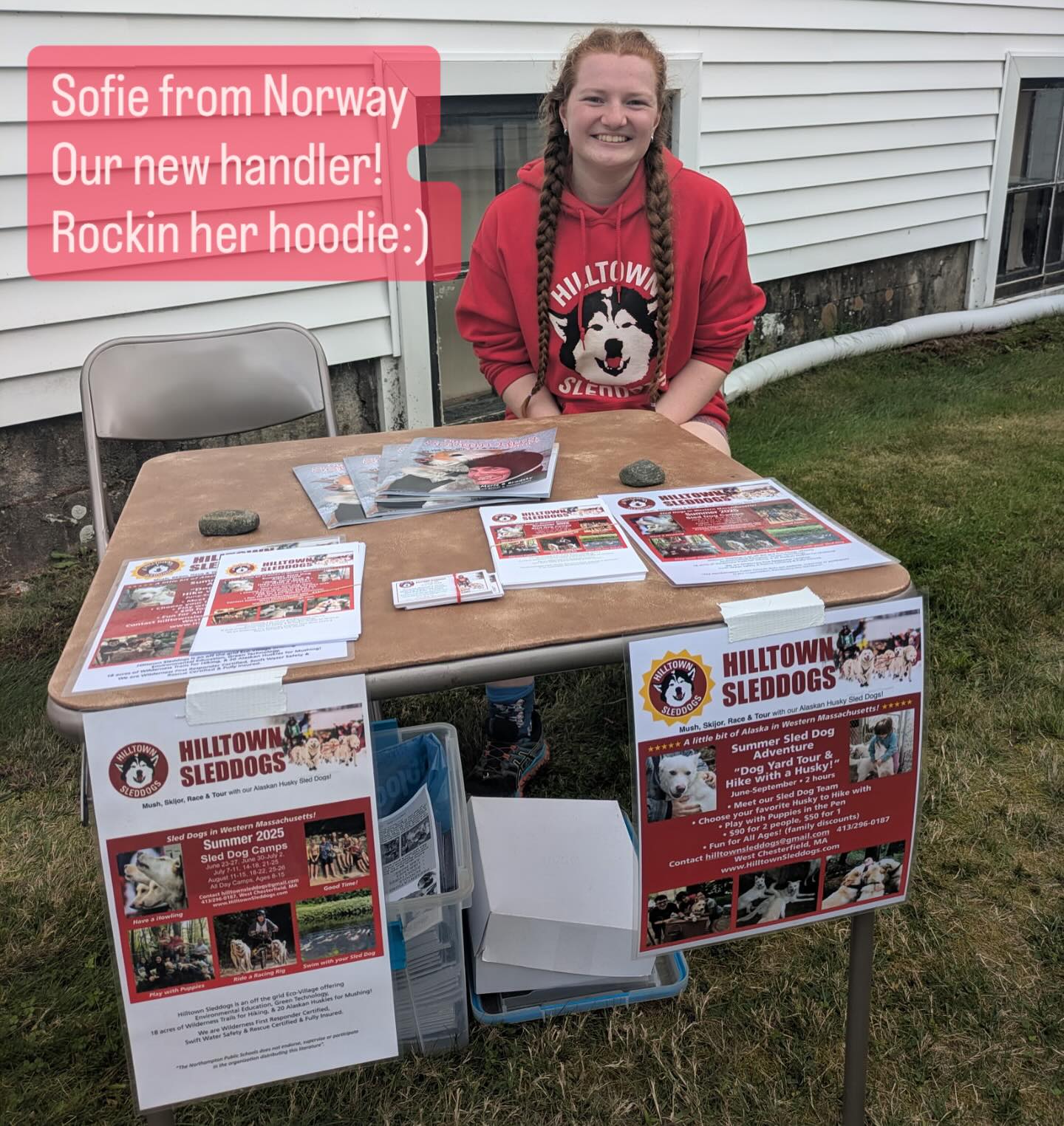 Sofie from Norway, our new handler this fall❗️#hilltownsleddogs #norway #doghandler #outdoorfair