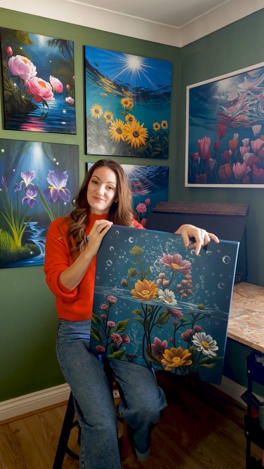 🎨 Perspective changes everything, even when your cup seems empty.
Half these flowers float underwater. Half above. And yet, the bubbles blur the line, proving that how we choose to see things is everything.
After countless hours, failed tries, and pushing myself past doubt… this might be the most honest work I’ve ever created.
If this speaks to you, drop a 🌱 in the comments, let’s grow together.
Tag a friend who needs this reminder.
I’m chasing 100K strong, and every follow, share, and comment brings us closer. Join the journey?