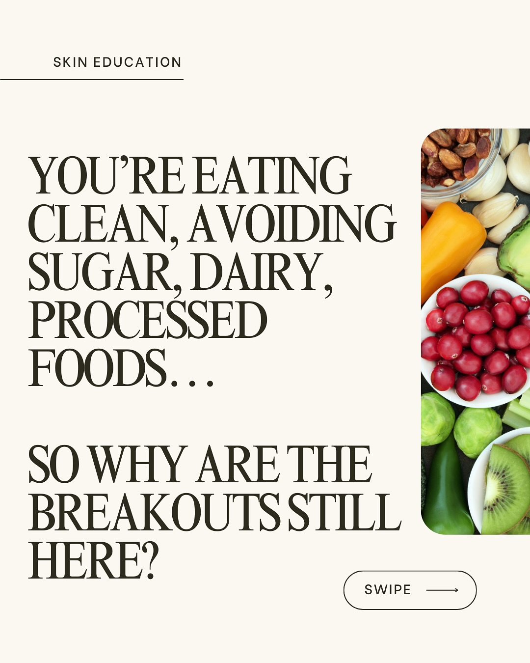 You can eat all the “clean” foods in the world, but if your system is under stress, your skin will still react.
‼️When the body is stuck in fight-or-flight, digestion slows, hormones shift out of balance, and detox pathways struggle to keep up. In this state, even the most nutrient-dense diet won’t deliver the results you’re hoping for.
Clear skin is never just about food choices. It’s about the way your whole system functions, with your nervous system, hormones, gut, and detox pathways all working in harmony.
➡️ Sometimes, stressing over sticking to a strict “clean diet” only adds more pressure, keeping your body in the very state that fuels breakouts.
Healing happens when we step back, support balance across the whole body, and give the skin what it truly needs to repair.
DM me Clear Skin if you want to learn more about how to clear your skin without sticking to a strictly clean diet.
#acnehealing #acnejourney #acnecommunity #acnesupport #acneawareness #clearskinjourney #clearacneskin #acnescars #adultacne #hormonalacne #holisticskincare #naturalacneremedy #guthealthmatters #hormonehealth #skinconfidence
