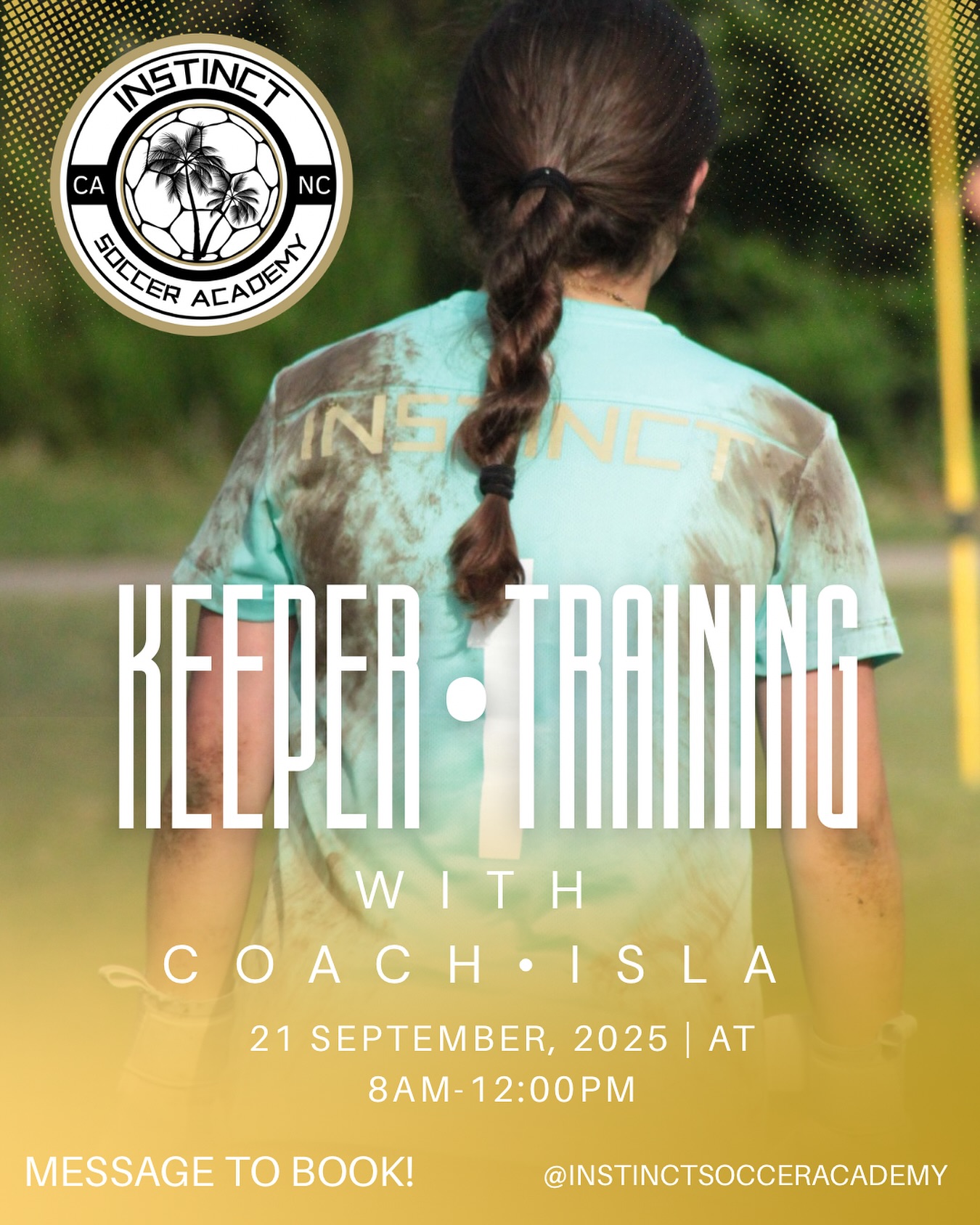 ‼️🚨LIMITED SPOTS🚨‼️
KEEPER SESSIONS 🧤⚽
When: 09/21 from 8am-12pm
Message to book📲
#Goalkeeper #KeeperTraining #GoalkeeperLife #GoalkeeperTraining #GoalkeepersOfInstagram #GoalkeeperUnion #GoalieLife #GoalkeeperCoaching #ShotStopper #KeepersKeepers #SoccerTraining #SoccerGoalie #SoccerLife #SoccerDrills #FootballTraining #FootballKeeper #SoccerPlayers #EliteGoalkeeper #InstinctSoccer #soccerdevelopment
