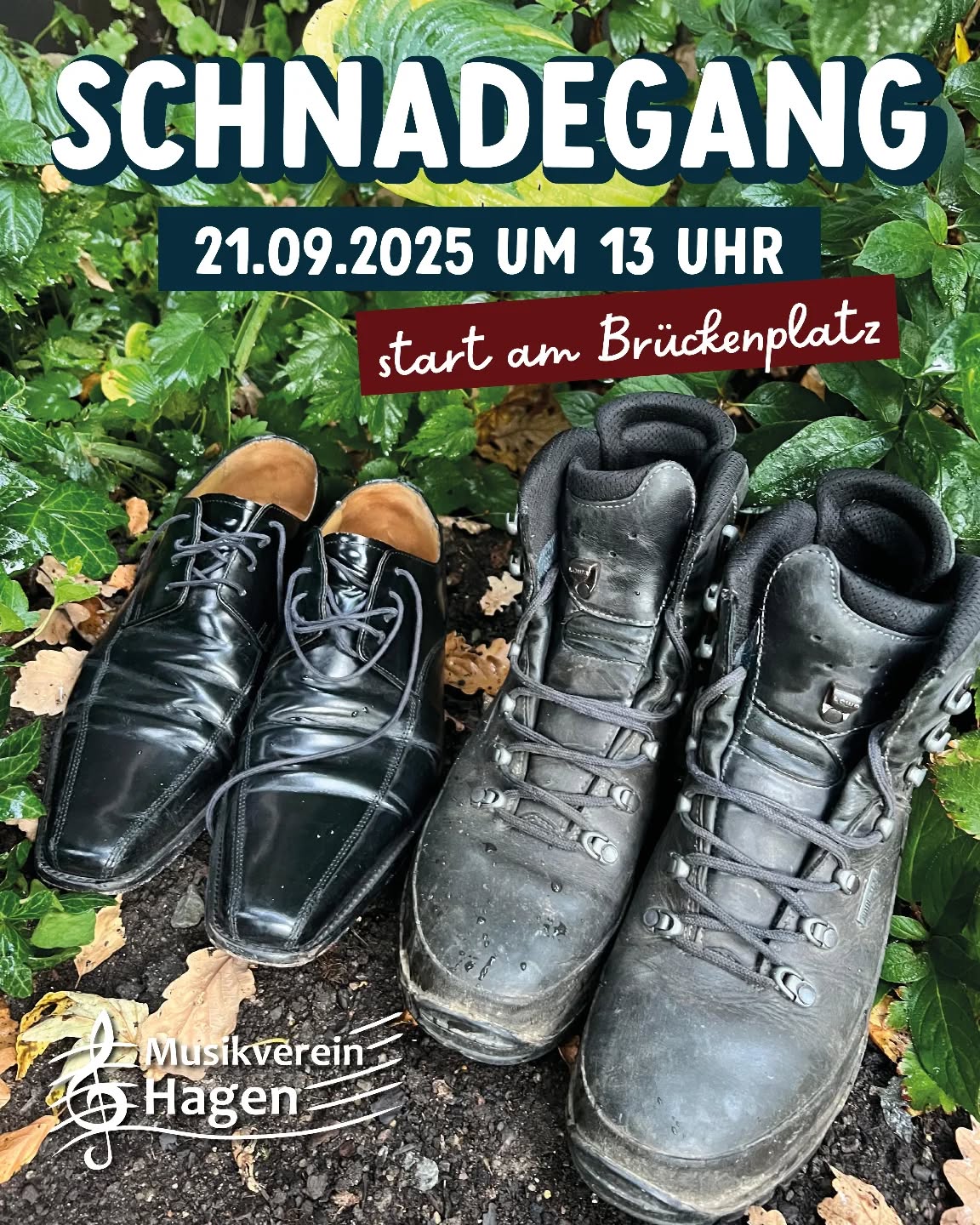 Wir tauschen die Marschkleidung gegen Wanderschuhe und laden euch herzlich zum Schnadegang ein 👞🌳
Der Ausklang wird an der Grillhütte stattfinden.
Die Strecke ist kinderwagentauglich!
Der Musikverein Hagen freut sich auf Euch!
#Schnadegang #dorfleben #musikverein #Verein #Kuhschisshagen