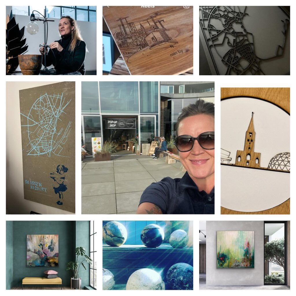 Kom og besøg os i @tinywindow.dk på Århus ø i næste weekend, hvor vi igen har pop up shop🌻
Jeg udstiller malerier, betonkugler, skærebrædder, træ-udskæringer og lignende med blandt andet motiver af Aarhus.
Der vil også være bæredygtige lamper, skamler, vaser etc fra @gentaenk .
Kig forbi - der er noget for enhver smag.
Åbningstider:
Fre 19/9 : 13-18
Lør 20/9 : 10-18
Søn 21/9 : 10-16
Irma Pedersens Gade 226
#popupshop #aarhus #malerier #skulpturer #genanvendtematerialer