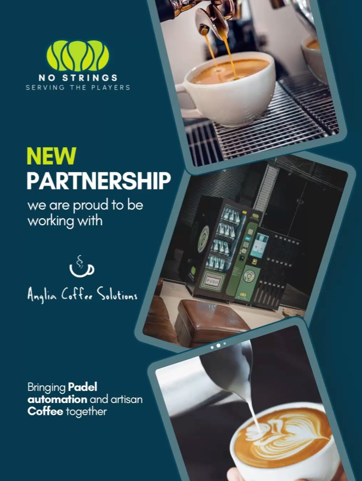 Something special is brewing! ☕️
Padel is more than a game — it’s a community. That’s why we’re so excited to join forces with @angliacoffee to serve up an even better experience at clubs across the UK.
Our joint mission is simple: to make your club the ultimate social hub. Come for the padel, stay for the coffee, and connect with fellow players.
This isn’t just about machines—it’s about building a thriving social community and boosting your club’s revenue, one perfect shot at a time..
www.nostringsstp.com
www.angliacoffeesolutions.co.uk
#PadelSocial #PadelFriends #NewVenture #CoffeeTime #PadelLove #GrowingTheSport #ClubLife #PadelPlayers #PadelAutomation #ArtisanCoffee #NoStringsPadel #AngliaCoffee #PadelUK #NewPartnership #CoffeeLovers #SportsTech #CommunityBuilding #PadelLife #PadelClub #CoffeeBreak #SportsAndCoffee #Partnership #Innovation #UKPadel