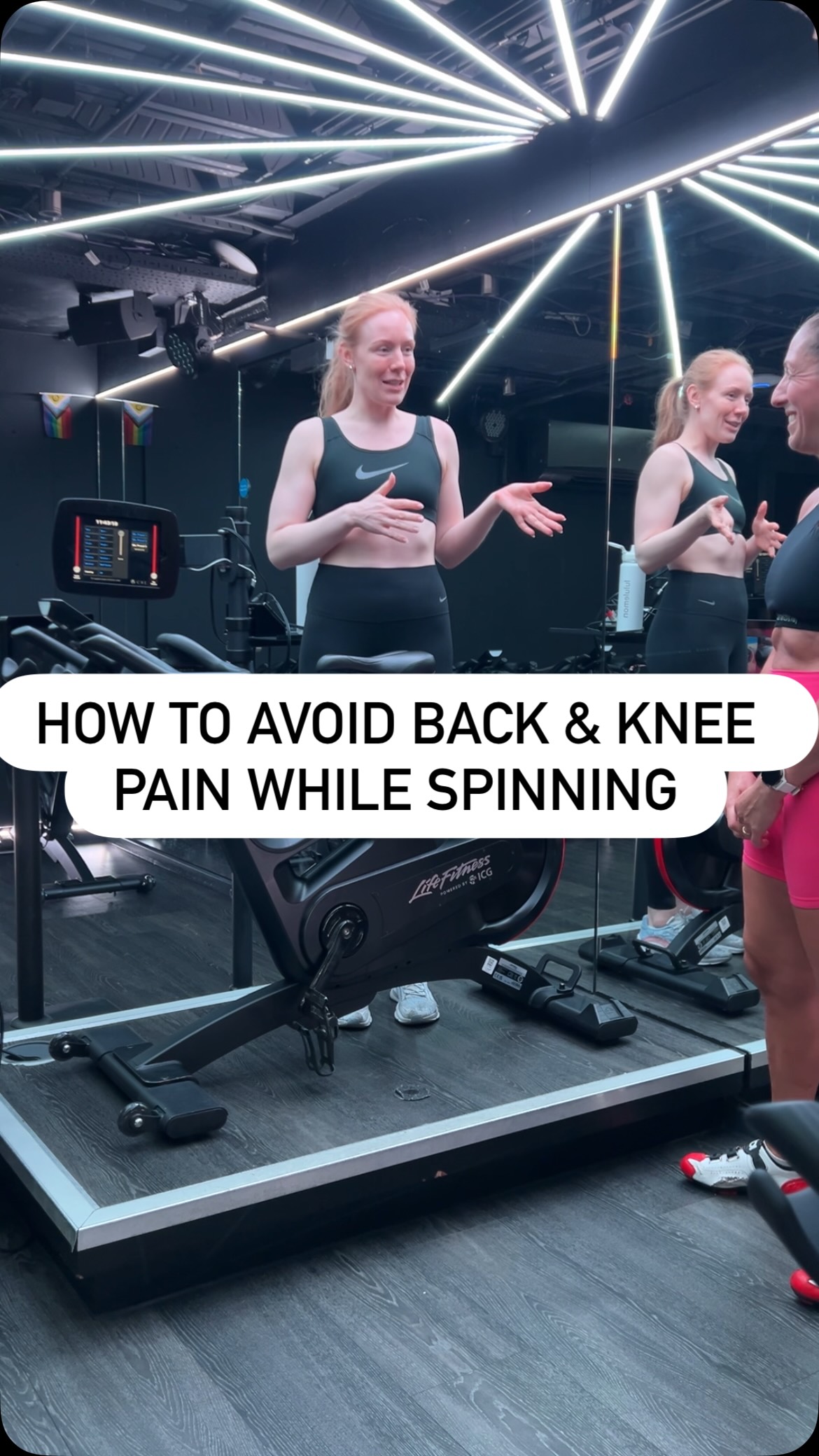 ๐ฆ๐ฝ๐ถ๐ป ๐ฏ๐ถ๐ธ๐ฒ ๐๐ฒ๐ ๐๐ฝ ๐๐ผ ๐ฎ๐๐ผ๐ถ๐ฑ ๐ธ๐ป๐ฒ๐ฒ & ๐ฏ๐ฎ๐ฐ๐ธ ๐ฝ๐ฎ๐ถ๐ป
Patients are often surprised when I tell them they can continue spinning with (certain) knee & back issues providing they have a good set up. Often theyโre not sure what that looks like so I asked @katy_pt to go over it ๐ค she gives pointers for both cycling shoes & normal trainers
๐ญ. ๐ฆ๐ฎ๐ฑ๐ฑ๐น๐ฒ ๐ต๐ฒ๐ถ๐ด๐ต๐: with cycling shoes at your hip bone while in trainers it might need to be a little lower.
๐ฎ. ๐๐ฎ๐ป๐ฑ๐น๐ฒ๐ฏ๐ฎ๐ฟ ๐ต๐ฒ๐ถ๐ด๐ต๐: a little higher than your saddle height -if youโre suffering of low back pain, you might feel more comfortable with them even higher. This is different in outdoor cycling.
๐ฏ. ๐ฆ๐ฒ๐ฎ๐ ๐ฝ๐ผ๐๐ถ๐๐ถ๐ผ๐ป: slight bend in your knees, no locking. If you stop your legs at 3 and 9 oโclock, you should be able to draw a line from your front knee (here left), down to the ball of the foot. If youโre unable to, you need to move the seat back or forth.
๐ฐ. ๐๐ฎ๐ป๐ฑ๐น๐ฒ๐ฏ๐ฎ๐ฟ ๐ฝ๐ผ๐๐ถ๐๐ถ๐ผ๐ป: avoid locking your elbows, have a slight bend. Keep your back nice & straight, avoid slouching.
๐ฑ. ๐๐ป๐ฒ๐ฒ ๐ฝ๐ฎ๐ถ๐ป: you might fee more stable staying in the saddle. Keep your cadence high to stay in control
๐ฒ. ๐ข๐๐ ๐ผ๐ณ ๐๐ฎ๐ฑ๐ฑ๐น๐ฒ ๐ฟ๐ต๐๐๐ต๐บ: gentle side to side movement without dropping your shoulders inwards or bouncing up & down