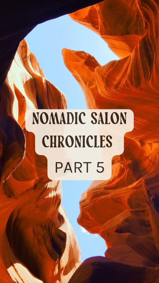 Nomadic Salon Chronicles
》PART 5《
The purpose of this is to give a glimpse a couple of times a month of what it is like working and running the business of The Traveling Hair Stylists.
This part, in particular, is about the salon flow and clients along with some behind the scenes of The Traveling Hair Stylists business!
Drop your questions about what you want to know more of below⬇️⬇️
#travelinghairstylists #hairstylistbiz