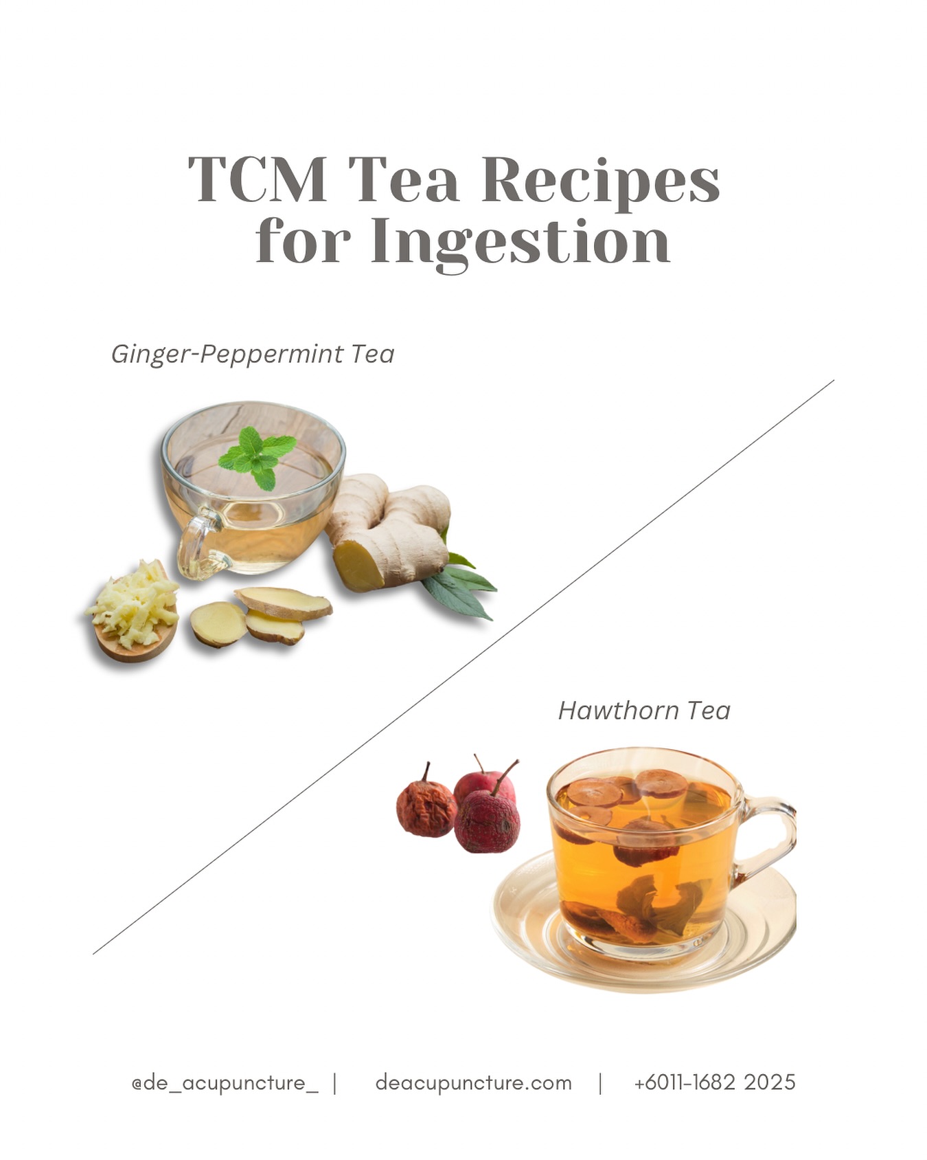 TCM Tea Recipes for Digestive Harmony
1. Ginger-Peppermint Tea
This classic combination is a go-to for soothing an upset stomach and relieving indigestion.
Ingredients:
🍃Fresh ginger, sliced
🍃Fresh peppermint leaves
🍃Hot water
Instructions:
1️⃣ Boil the water:
Bring a pot of water to a boil.
2️⃣ Add ingredients:
Place the ginger and peppermint leaves in a mug.
3️⃣ Steep:
Pour the hot water over the herbs and let it steep for 5-10 minutes.
4️⃣ Strain and enjoy:
Strain the tea and sip slowly.
2. Hawthorn Tea
Hawthorn berries have been used in TCM for centuries to support heart health and digestion.
Ingredients:
🍒Dried hawthorn berries
🍒Hot water
Instructions:
1️⃣ Boil the water:
Bring a pot of water to a boil.
2️⃣ Add hawthorn berries:
Place the dried hawthorn berries in a mug.
3️⃣ Steep:
Pour the hot water over the berries and let it steep for 10-15 minutes.
4️⃣ Strain and enjoy:
Strain the tea and sip slowly.
Remember:
⭐ Adjust the strength:
You can adjust the strength of the tea by adding more or less herbs.
⭐ Add honey or lemon:
Sweeten the tea with honey or lemon to taste.
⭐ Consult a healthcare professional:
If you have any underlying health conditions, it’s always best to consult with a healthcare professional before trying new herbal remedies.
By incorporating these TCM tea recipes into your daily routine, you can support your digestive health and overall well-being.
_
#traditionalchinesemedicine #中医 #tcm #wellness #health #mindfulness #selfcare #malaysia #KL #PJ #de_acupuncture_ #医心医意中医坊
#DeAcupuncturexHerbsCentre
//
👩🏻⚕️医心医意中医坊
De Acupuncture x Herbs Centre
🇲🇾Certified TCM Practitioners
📣Appointment only, no walk-ins
📍Subang Jaya USJ 1 诊所
🈺Tue-Sat 9am-6pm
☎️WhatsApp 011-1682-2025
🌐deacupuncture.com