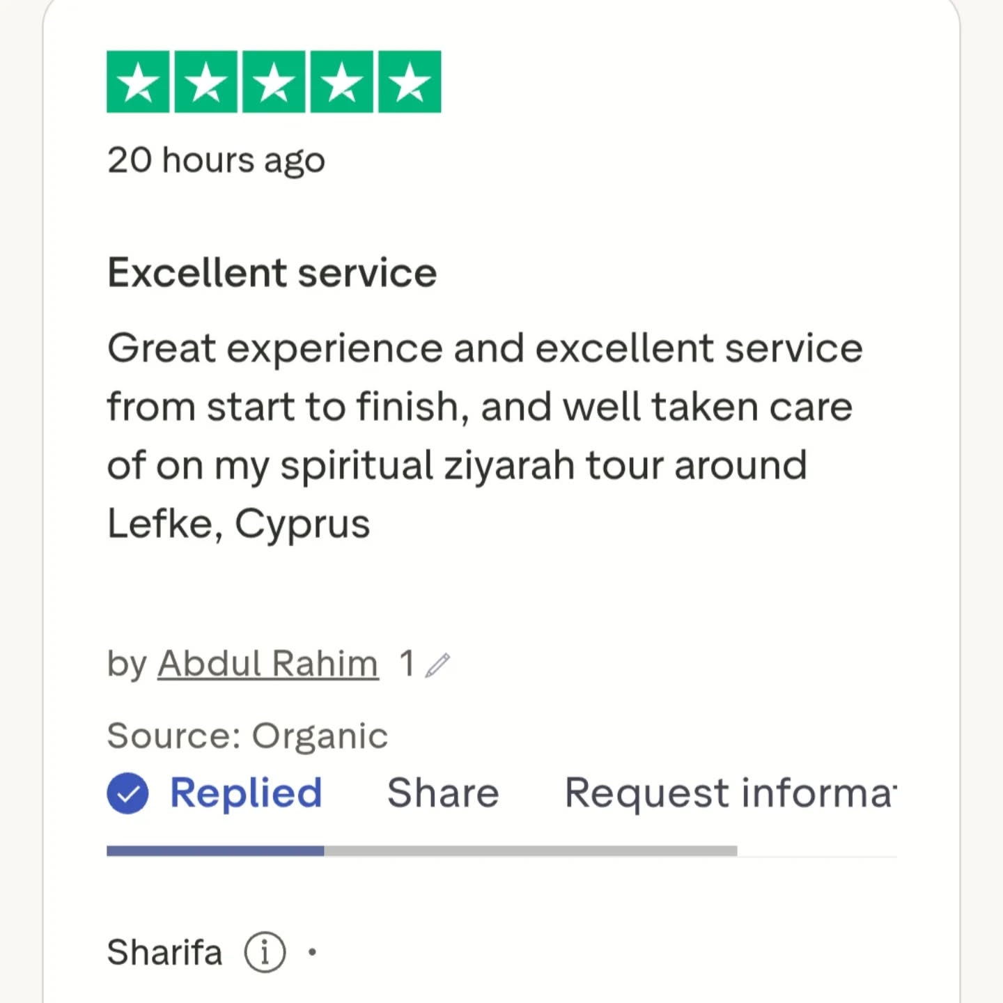 Alhamdulillah! Another happy customer 😊
.
.
#lefke #northcyprus #kuzeykıbrıs #islamictravel #halaltravel #halaltraveler #muslimtravelers #muslimtravel #muslimtraveller #muslimtraveler #muslimtravelgirl #simpledervish #islamictourism #lifeinlefke #sufitour #sufi #sufivibes #sufism #sufisme #sufis #sufitariqa #sufism #muslim #naqshbandialiyyah #naqshibandi #nakshibandi #tariqatnaqsyabandiyah #tariqatnaqshbandialiyya #naqshbandi #naqshbandisufi #naqshbandihaqqani