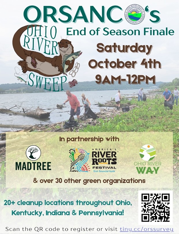 On Saturday, October 4, over 30 organizations will be joining together, working at over 20 cleanup locations across Ohio, Kentucky, Indiana, and Pennsylvania, to clean our shorelines in preparation for America’s River Roots Festival. Please join us at Scribble Art Park, as we clean the shoreline from the Clay Wade Bailey Bridge to the mouth of the Licking River. The registration link is in our bio. When registering, register under the “America River Roots Group” and select “Covington Plaza” as your site. Hope to see you there!