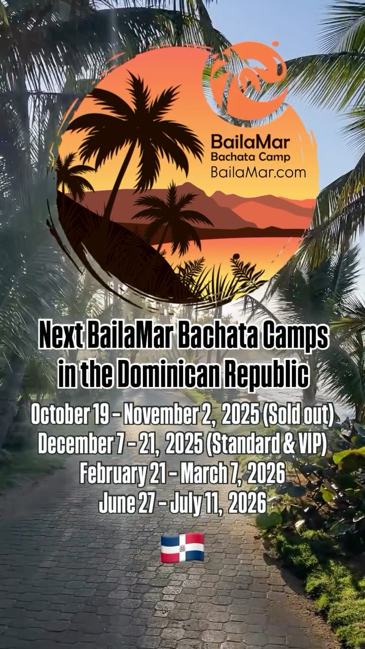 🏝️ 🇩🇴 Two weeks of bachata holidays in the Dominican Republic with full-on immersion in the real culture, music, and dance!
Unlike big bachata festivals, BailaMar Bachata Camp feels like family. We train in small groups, live together, travel around the country, and really focus on learning and growing.
And of course — it’s all mixed with fun, adventures, and tons of new experiences!
📝 Plan your big bachata adventure:
October 19 – November 2, 2025
December 7 – 21, 2025
February 21 – March 7, 2026
June 27 – July 11, 2026
More details at BailaMar.com
———
#bachata #dominicanbachata #dancetour #bachataholidays