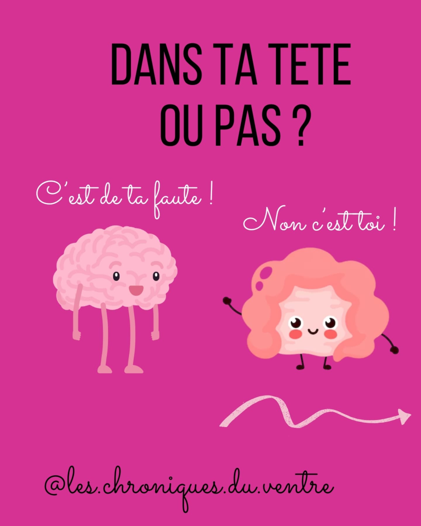 La semaine dernière, une patiente que je suis depuis quelques mois me dit :
"J'ai fini mon stage, mes douleurs abdominales et mes ballonnements ont été divisés par 2 !"
Et c'est pas la seule...
🤔 Alors... C'est le stress ou pas qui donne des troubles digestifs ?
Complexe sinon toutes les personnes stressées auraient mal au ventre et ce n'ai pas du tout le cas !
1️⃣ Dans le sens cerveau --> intestin
Le stress chronique met notre organisme en état de vigilence, possible grâce à l'augmentation de sécrétion de cortisol par les glandes surrénales.
C'est normal, totalement normal !
👉Sauf que à la base, c'est un comportement de survie qui est temporaire, après avoir fini la période de la chasse en gros.
👉Sauf que dans notre société moderne, ça ne redescend pas, le cortisol atteint des niveaux qui détraqué la machine et les neurotransmetteurs s'effondrent les uns a la suite des autres.
💰En parallèle, l'intestin prend cher : pas assez de stimulation du nerf vague, chasse biliaire au mauvais moment, manque de motricité... donc digestion approximative
=> maldigestion, malabsorbtion, dysbiose
=> le cortisol augmente l'hyperperméabilité intestinale...
Il y a aussi des liens indirects, souvent hormonal, je rentrerai dans les détails dans un autre post (trop long ici).
On comprend alors que quand ça se calme, tout ça se calme mais parfois ça met du temps, beaucoup de temps.
2️⃣ Dans le sens intestin --> cerveau
On le sait maintenant, le microbiote joue un rôle xxl dans la santé mentale.
Par exemple le tryptophane, un acide aminé qui sert à synthétiser la sérotonine, neurotransmetteur du fameux "lâcher-prise" est parfois détourné par l'intestin, au lieu d'aller tout droit dans notre cerveau et passer la barrière hemato-encéphalique.
Y'a plein de vol dans cette machine quand même !
➕ Sans parler des métabolites synthétisés par une dysbiose type candidose, qui nous font "perdre la tête", bonjour brouillard mental et déprime.
✨Conclusion :
Oui il y a un axe intestin-cerveau
Oui cet axe est bidirectionnel
Réponse à nos 2 personnages de la photo, vous êtes dans le même bateau, et si vous faisiez une thalasso tous les 2 au lieu de vous chamailler!