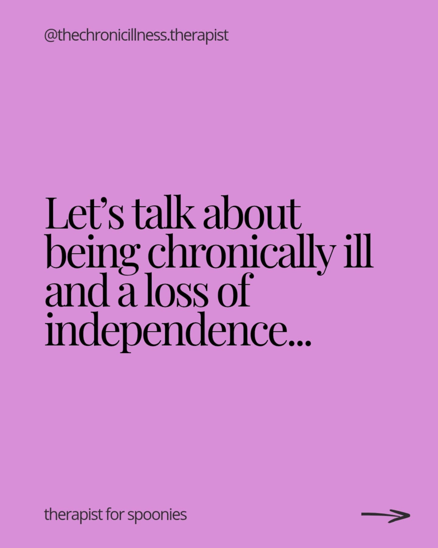 Swipe if this feels bigger than you expected ➡️
Learning to recognise and process all the layers of what chronic illness has taken from you is exactly what we'll work on together in therapy.
Because you deserve support in rebuilding a life that feels meaningful again despite needing help 💜
If you’re interested in therapy, I currently have a short wait-list, DM me to add your name.
#chronicillness #spooniesupport #independence #grief #anger