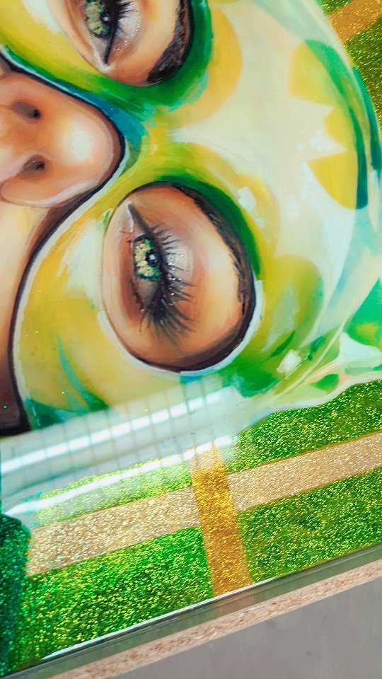 #artisajourney #developyourself #mixedtechnique #acrylicpaint #glitter by @jim.k0ng