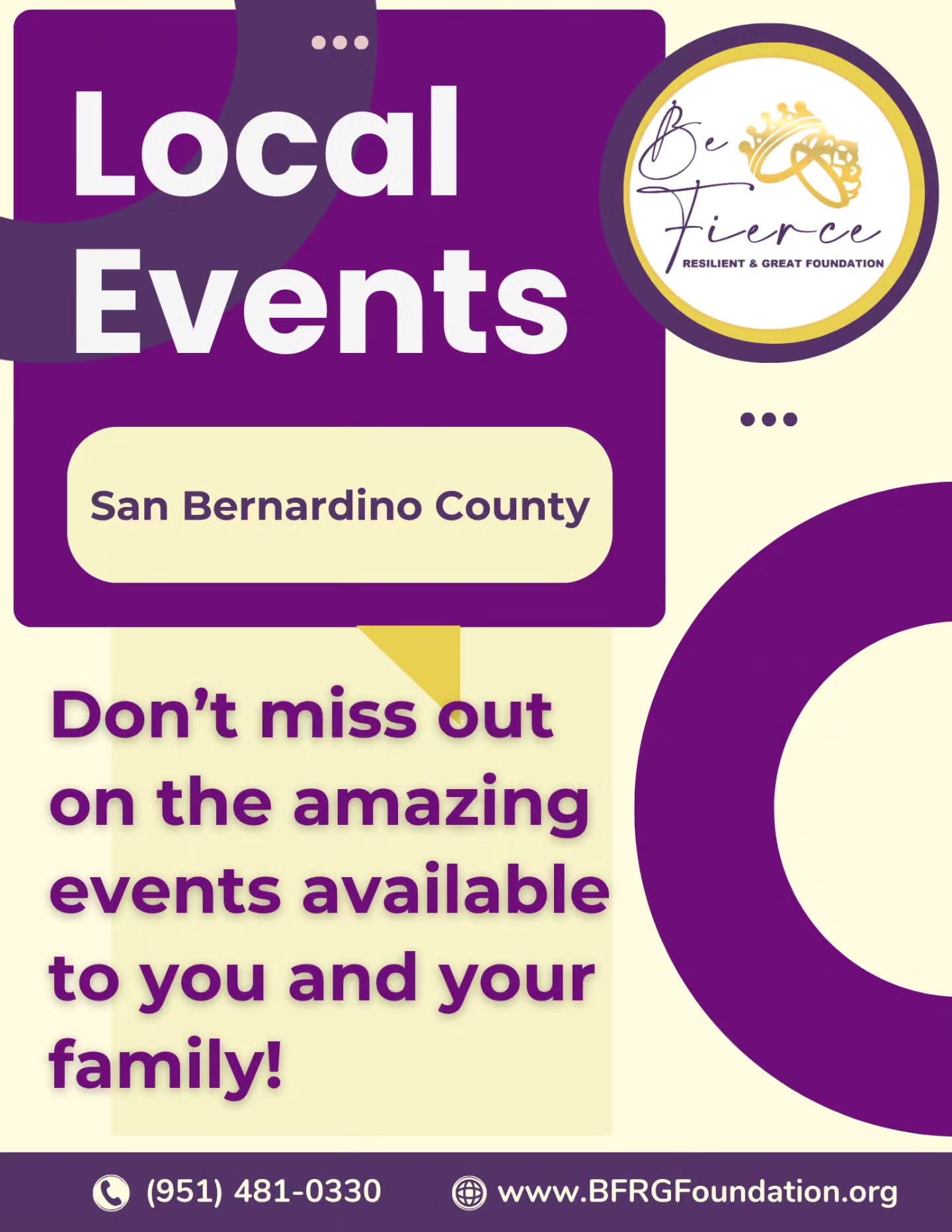 ๐ย These Are the Resources Offered in San Bernardino County!ย ๐
Donโt miss out on the amazing events and services available to support you and your family. From youth activities to community resources, thereโs something here for everyone. ๐
๐ Help us spread the word, share this post with friends, family, and neighbors, so our community can grow stronger together.
#SanBernardinoCounty #CommunityResources #DonโtMissOut #StrongerTogether #BFRGFoundation #HelpingFamilies #CommunitySupport #ShareTheResources