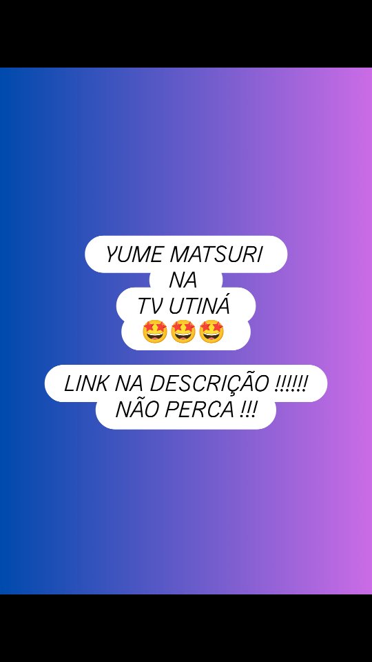 📺✨ O Yume Matsuri agora também está na TV Utiná! ✨📺
Se você perdeu algum momento do nosso festival ou quer reviver essa experiência incrível, não se preocupe: agora você pode assistir as melhores partes diretamente no canal da TV Utiná. 🎉
👉 Confira no link https://www.youtube.com/watch?v=Kg5pBPeP64s
Mais do que um festival, o Yume Matsuri é um encontro de culturas, tradições e alegria — e agora está disponível para todo mundo acompanhar. 🌸🇯🇵🇧🇷
#YumeMatsuri #TVUtiná #CulturaJaponesa #Festival