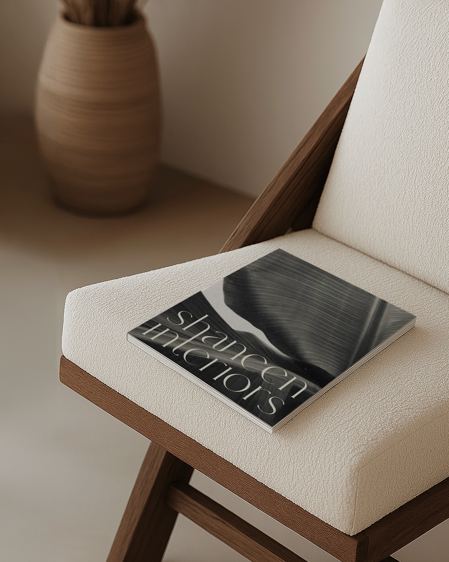 1/3 Shaneen Interiors - bringing beautiful, harmonious spaces to life. The branding reflects this vision through connected typography creating flow, balance and unity - just like a well designed interior.