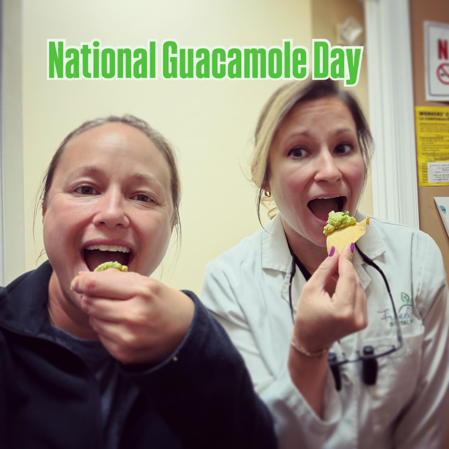 Starting out our day with Dr. B’s FAVORITE… Fresh Guacamole 🥑 from Los Aztecas! YES AVOCADOS ARE GOOD FOR TEETH —- They contain potassium, magnesium, and vitamins C, E, and K, which all support gum health and bone density. #nationalguacamoleday #hispanicheritagemonth #freedomdentalcare