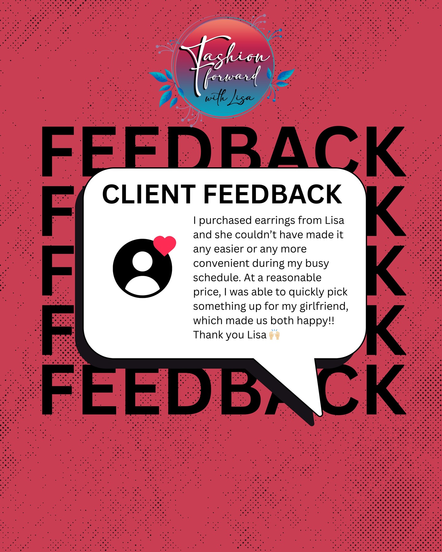 I can't thank you enough for taking the time out of your day to leave us a 5 star review. Thank you for your kind words.
visit us online at:
FashionForwardWithLisa.com
and check out our 5 star reviews on google.
#fashion #FashionTrends #fashionstyle #smallbusiness #smallbusinessowners #longisland #suffolkcountyny #nassaucountyny #FashionForward #FashionFinds #clothing #handbags #lakegrove #smallshopsdreambig #womensaccessories #jewelry #shopnow
#womensclothing #womensclothingstore
#shopping #shoppingonline