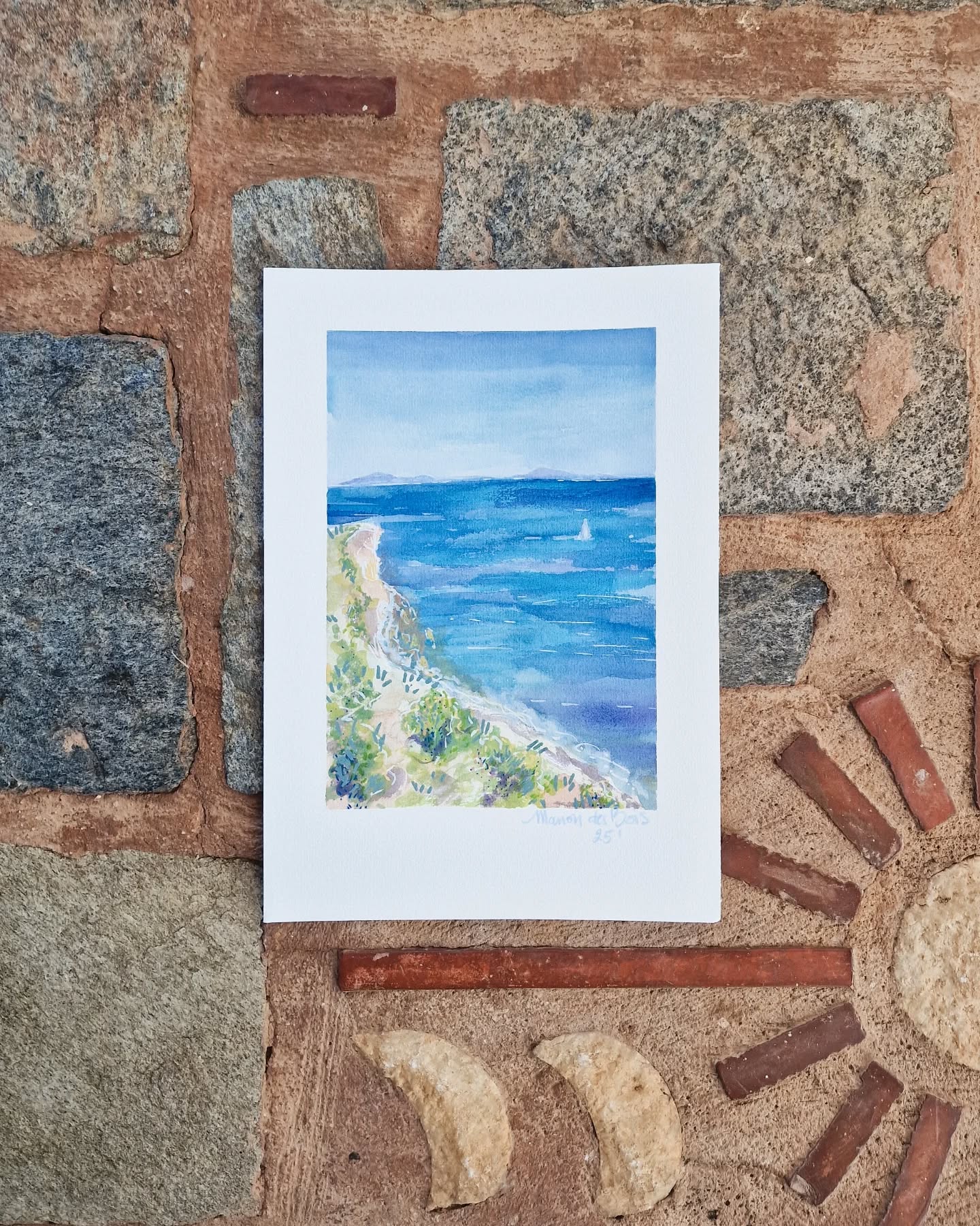 J'ai peinturé en vacances 💙
Et les copains sont tous reparti avec leur petite vue sur notre voyage :)
(j'ai plus peint cette année que les 6 dernières réunies 🥲)