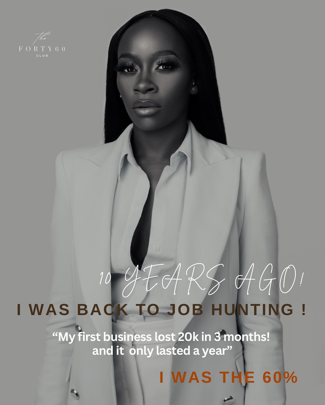 My first business lasted 1 year. I lost £20K in 3 months I was the 60%. A year later I launched Lush Brow Bar I remember sitting there checking my statements wondering how did I make £100K in 6 months. I cried, because I knew how many failures it took to get here.
That’s the story behind the Forty60 Club! Because the 60% teach you the lessons that prepare you for the 40%.
💫Real Founders, Real Stories, Real Lessons!
#Forty60Club #EntrepreneurLife #BusinessJourney #FromFailureToSuccess #ResilientFounder #StartupLife #BusinessGrowth #FounderStories #BuildBrandsNotBusinesses #EntrepreneurshipJourney #BusinessMindset #SuccessAfterFailure #RealFounderStories #SmallBusinessBigDreams #ScalingUp #BossMoves #WomenInBusiness #StartupStruggles #BusinessResilience #VisionToReality