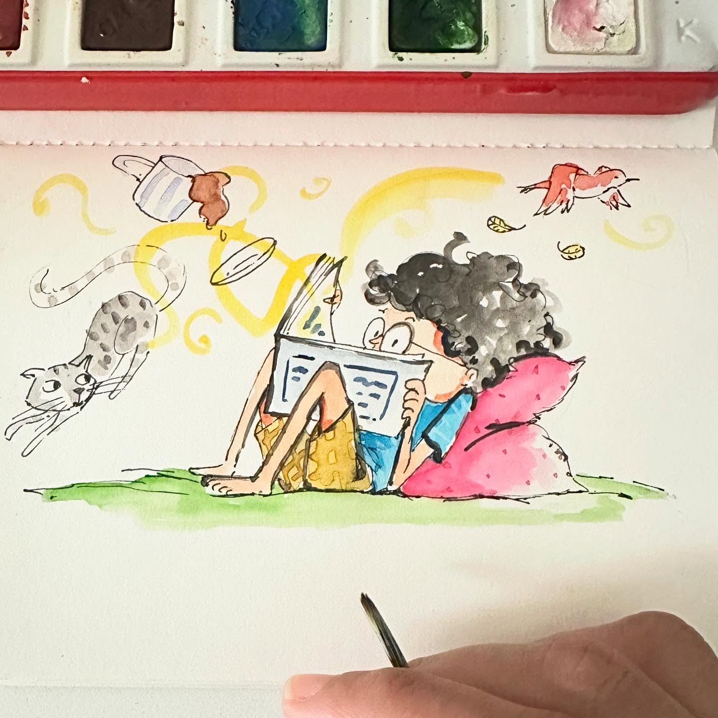 Met a dear friend yesterday and we spoke a lot about children’s books and stories and art 🩵✏️