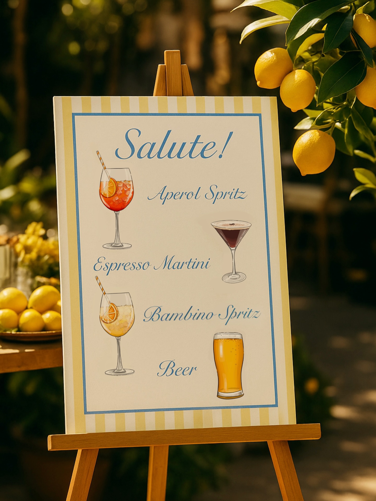 Salute! 🥂🍋
How stunning is this drinks station sign for a beautiful wedding in Tuscany! Illustrated drinks really add that something special to your on the day stationery🍋
•
#onthedaystationary #drinksmenu #barmenu #illustratedmenu #illustratedonthedaystationery #weddingstationery