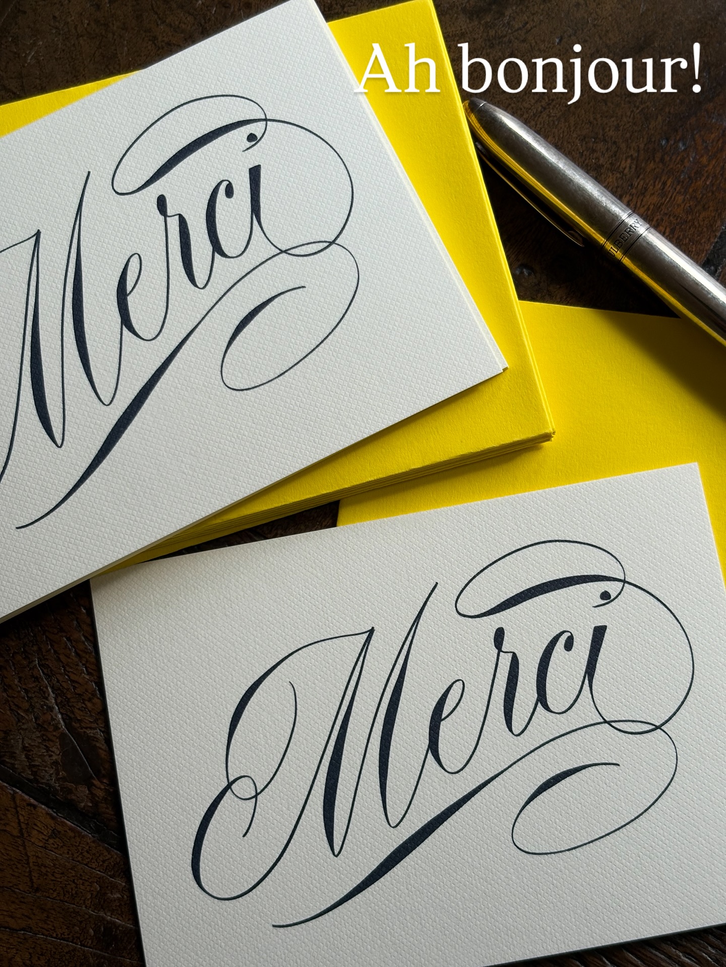 My merci card is one of my most favourite designs. But sadly, it’s very nearly au revoir.
I only have a few packs left, and I won’t be printing any more.
However, I’m keeping A Little Box of Gratitude to one side, which contains not only these, but a selection of other little favourites. All on super thick (540gsm) card.
A lucky follower will win this - to be in with a chance, just make sure you’re following Spritzblue and tag and comment below who you’d write it to.
*the winner will be drawn at random on 1st December.
Bisous
Claire x