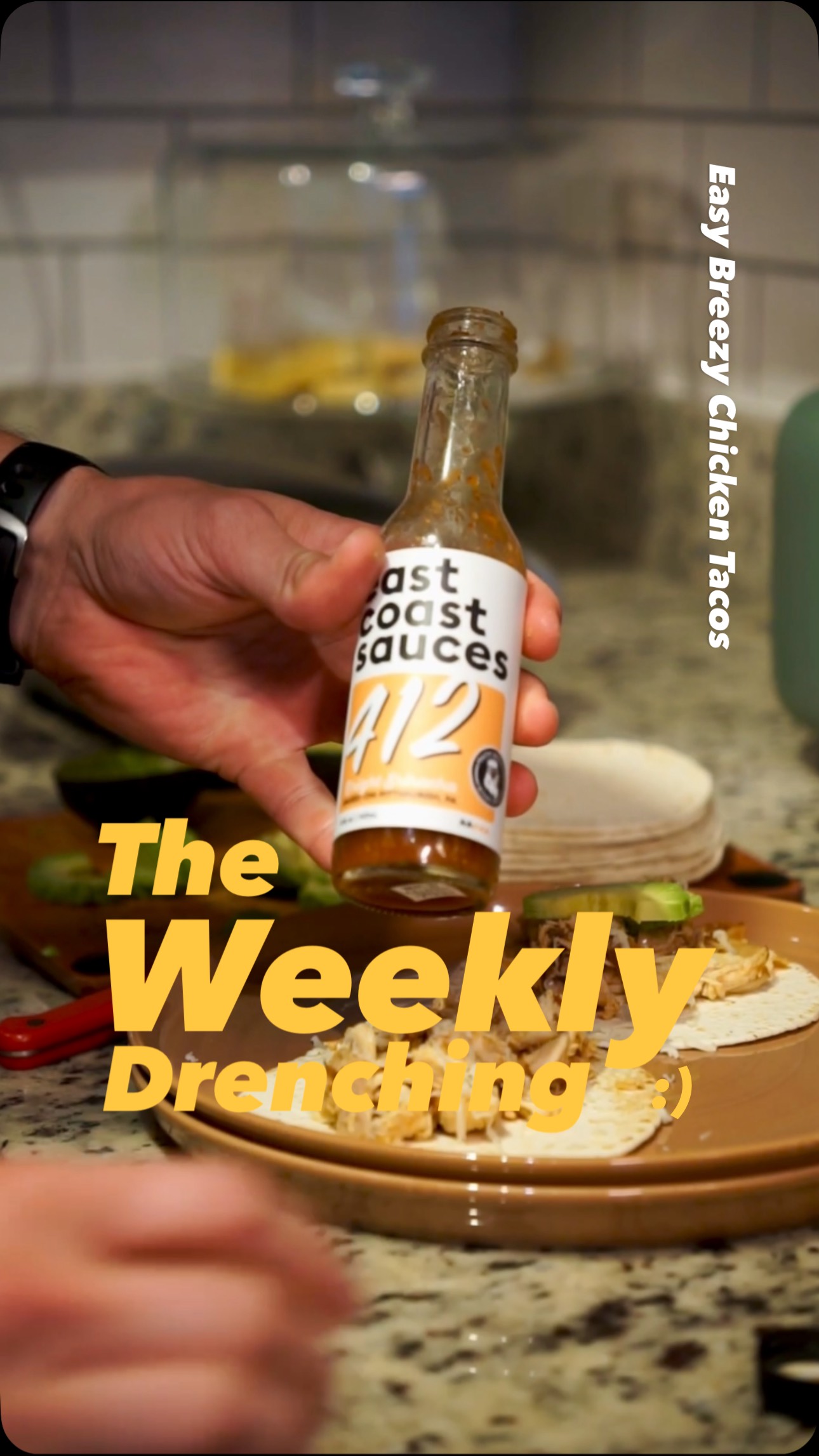 We have an another really simple on today for the weekly drenching where we recommend a meal idea paired with a sauce that shows how much it can boost a dish!
We are just recommending tacos, with some pulled chicken on them, then grated cheese, some avocado, onion, pico, and sauce!! Maybe 10 minutes of your time goes to a high protein, incredible tasting dinner! Again next Monday, any ideas?
You’re Welcome!