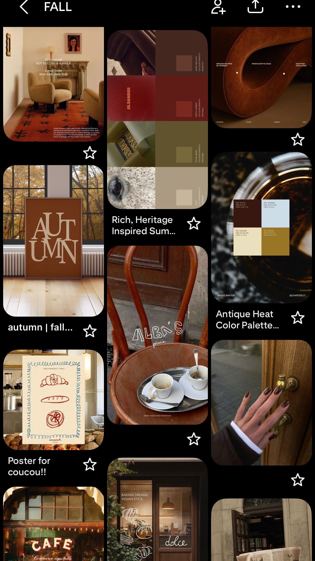 pov: your moodboard on Pinterest after 1 rainy day 🍂🤎
#design #moodboard #designer #brand #branddesigner #colors #fall #autumn