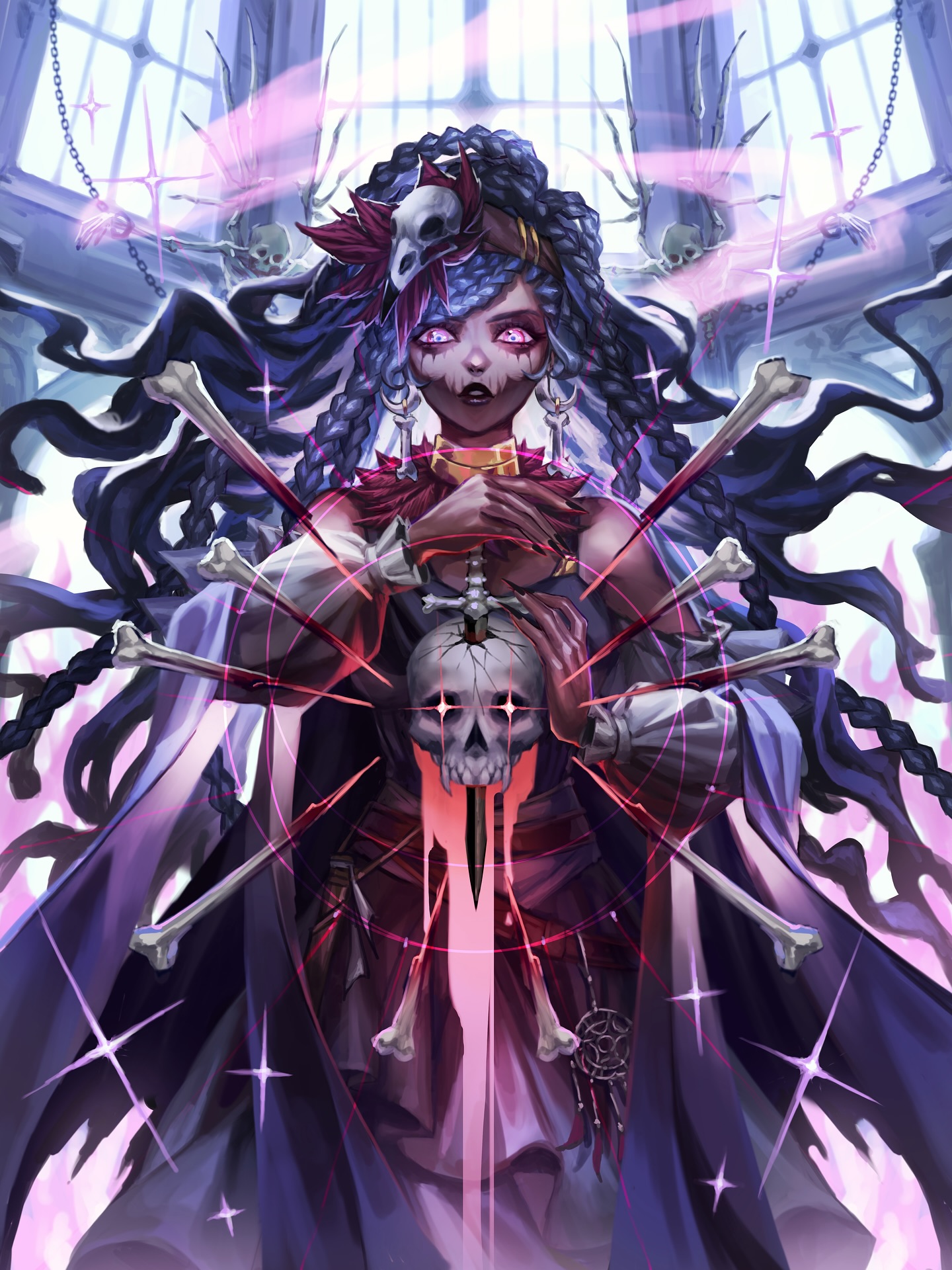 ⚔️ 𝐒𝐨𝐮𝐥 𝐌𝐚𝐬𝐭𝐞𝐫𝐬 : KEEPER OF BONES 💀
Necromancer faction card art for @soulmasterstcg and I’m not holding back with these character designs 🫵😎
With some free reign to set some faction precedents, I’m always trying to 1-up myself a little and make the Necros stand out. I’m so excited to see people crack open this faction someday.
#tcgcommunity #tabletopgaming #spoopyseason