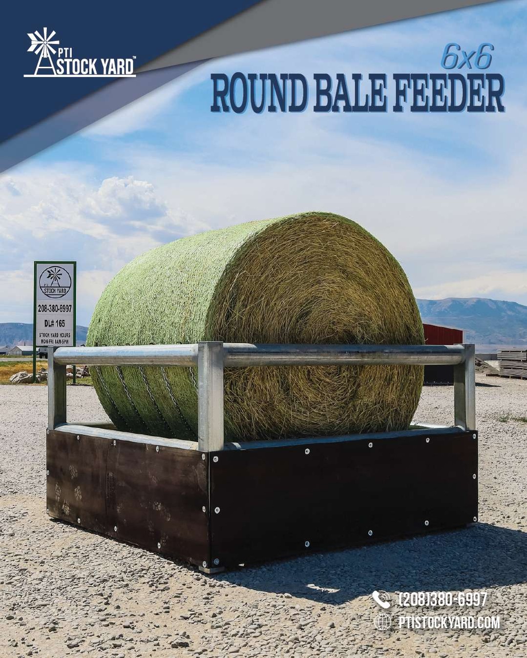 You asked, we delivered...
We now have a 6'x6' round bale feeder that is engineered with a chain-supported design to hold your bale in place, minimize hay waste, and maximize durability. Perfect for large bales and built to withstand the toughest conditions.
Contact us or a local dealer to get one today!
#PTIStockYard #heavyduty #newproduct #roundbale #feeder #farm #ranch