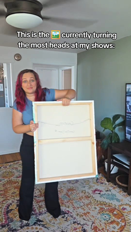 I have fun imagining what kind of places it could live someday... someones living room, an office building or maybe a hotel?
The colorful ones always steal the show. 🧡💚
Where can you picture it hanging?