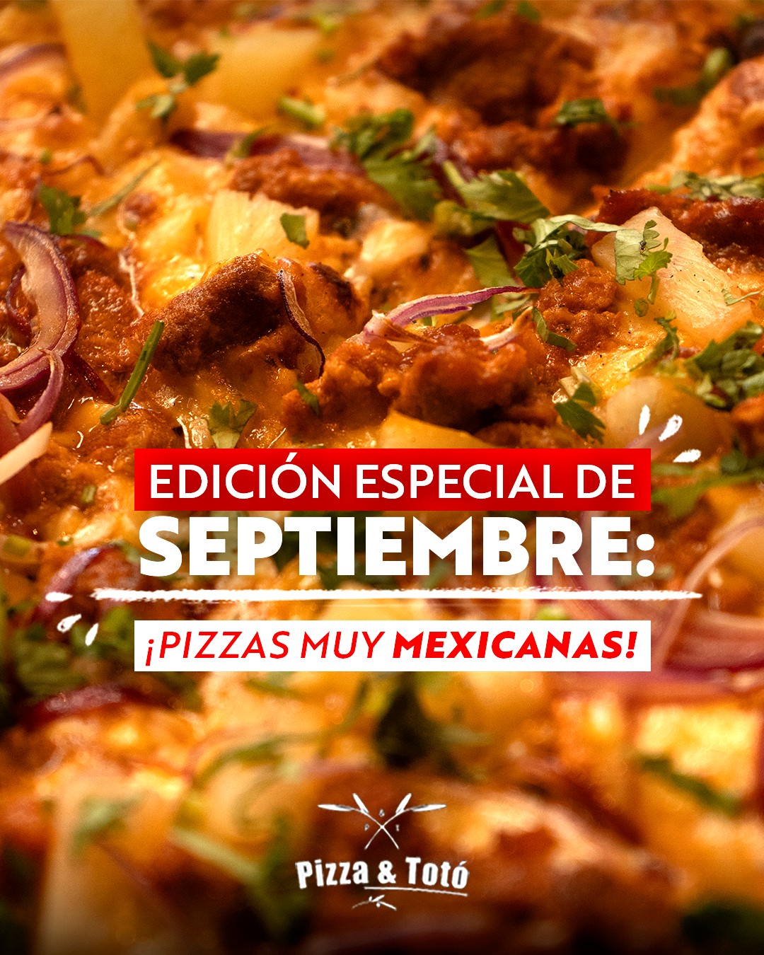 Septiembre es sinónimo de colores, tradición y mucho sabor. 💚🤍❤️
Por eso en Pizza & Totó preparamos un menú muy mexicano con pizzas que son todo un homenaje: Chilaquiles, Pastor, Bistec, Enchilada y Campechano.
¡Solo disponibles en septiembre, no te quedes sin ellas! ⏳🍕
👉 Visítanos en Explanada Pachuca o Explanada Puebla
#pizzaytoto #VivaMéxico #FiestasPatrias #Foodie #DíaDeLaIndependencia