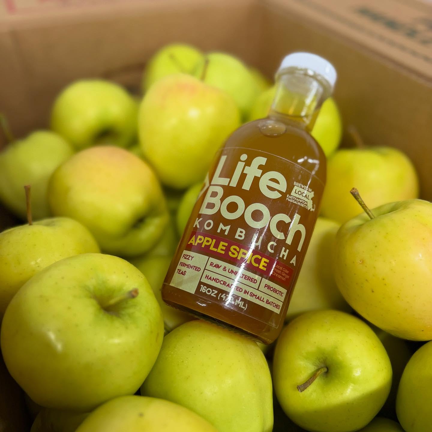 Fall in a bottle 🍎✨ Meet @lifebooch Apple Spice - crisp, cozy, and locally brewed!