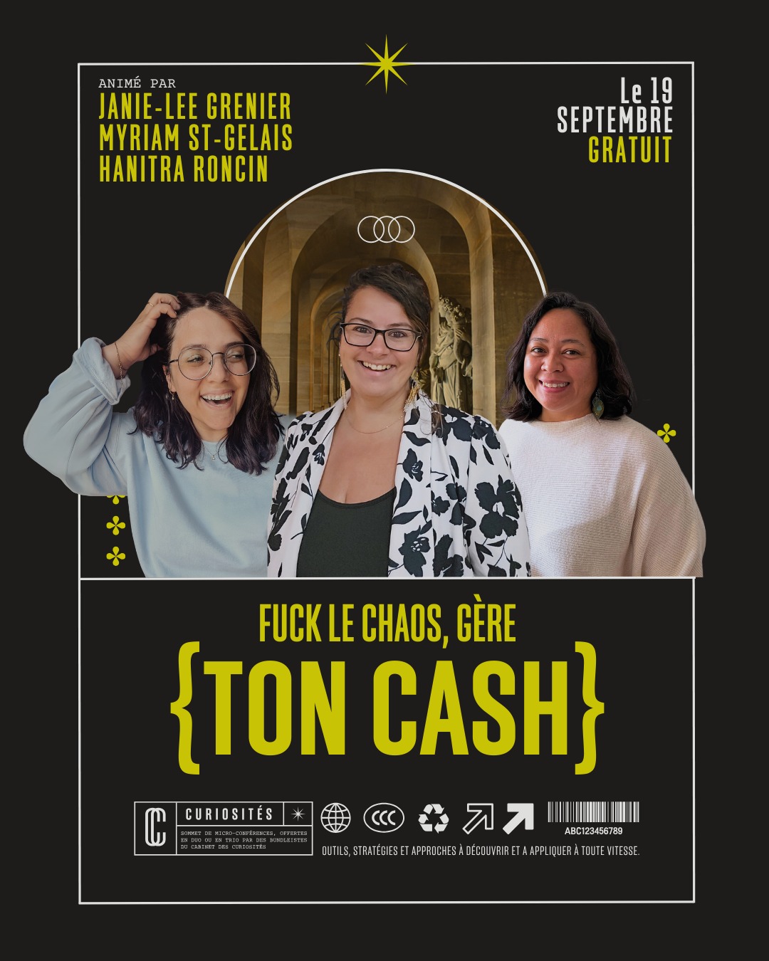 ✨ Fuck le chaos, gère ton cash ✨
Oui oui, c’est VRAIMENT le nom de notre mini-conférence de demain 👀
Et tu vas vite comprendre pourquoi…
myriam_st_gelais & @hanitraroncin et moi, on vient te donner un gros coup de main pour mettre de l’ordre dans tes finances d’entrepreneur.e.
👉 C’est gratuit
👉 C’est rapide
👉 C’est actionnable
Et en prime : tu auras accès à toutes les rediffusions des mini-conférences déjà passées de la Galerie des raccourcis 🎉
Le lien pour t’inscrire est juste dans ma bio !
Viens rire un peu, respirer mieux et repartir avec des raccourcis pour gérer ton cash sans que ça te gruge la vie. 💥