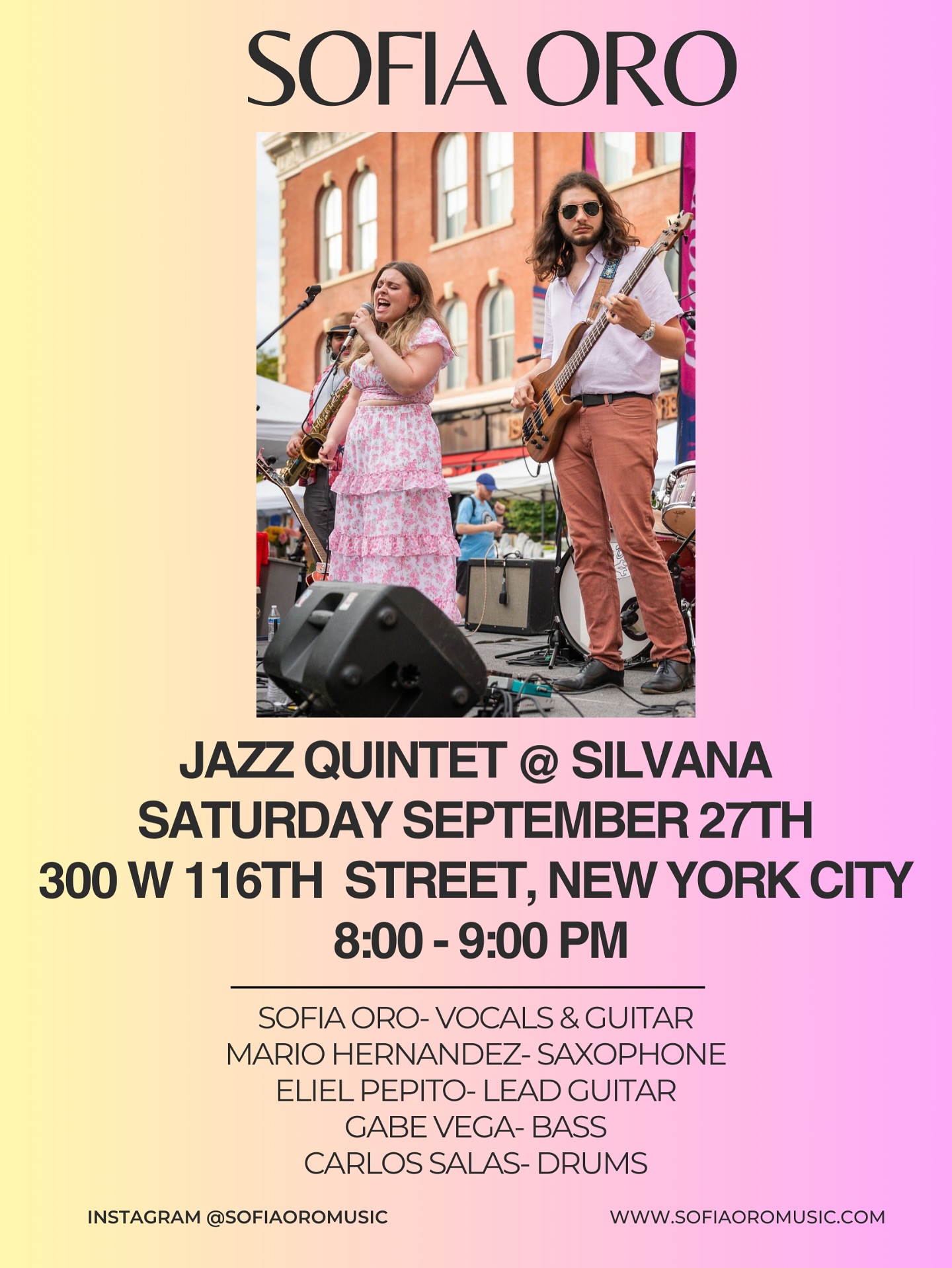 Playing a mix of standards and originals at Silvana on the 27th with @carlos_0823_ joining us for this gig. Come out and support!