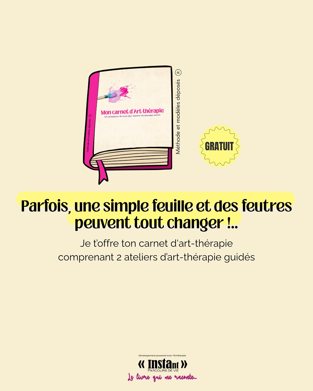 Parfois une simple feuille et des feutres peuvent tout changer !
.
.
Pour telecharger mon carnet d’art-therapie : https://www.instant-lelivre.fr/formulaire-carnet-art-th%C3%A9rapie
