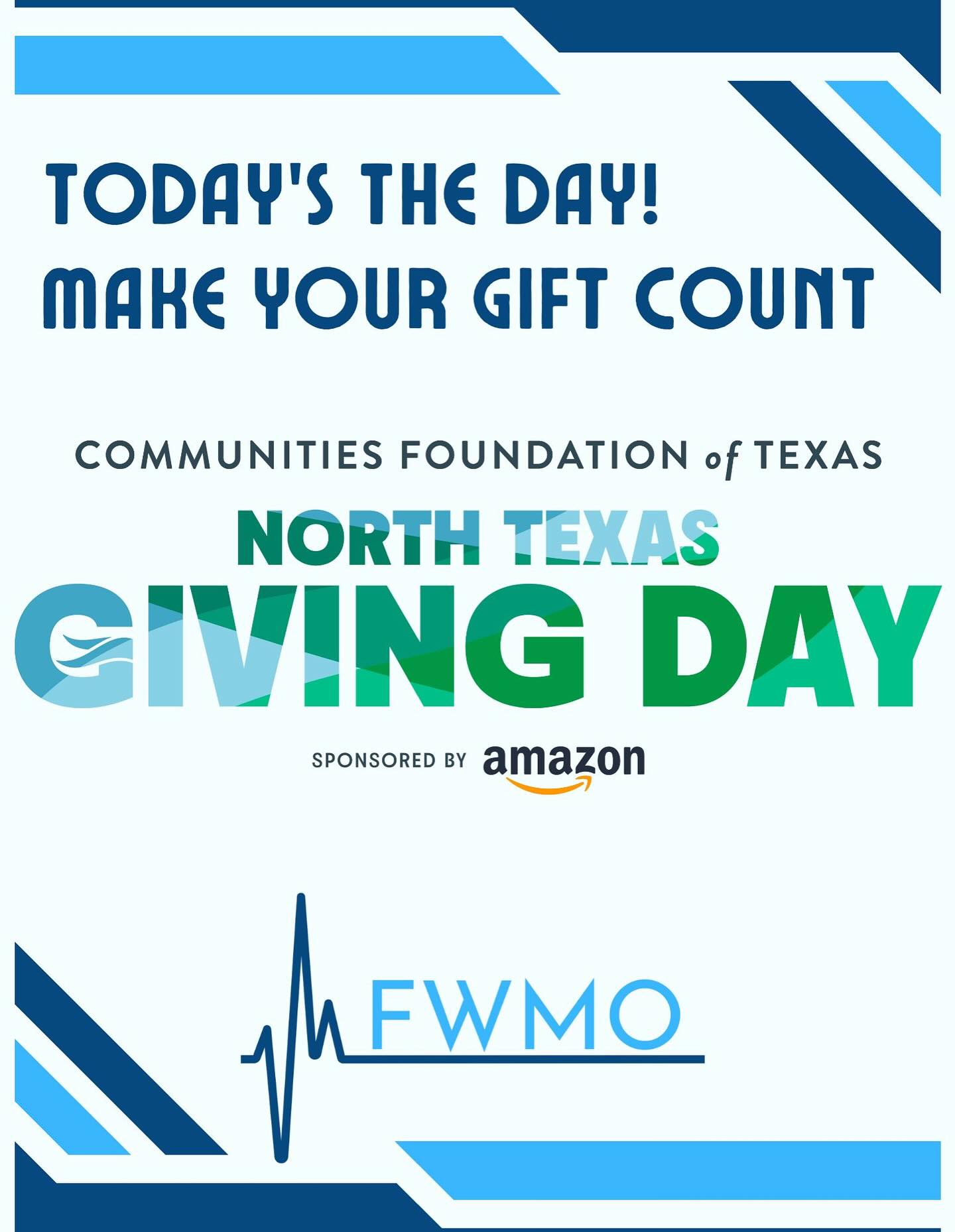 Today is the day! #NorthTexasGivingDay is here! Visit NorthTexasGivingDay.org and search for Fort Worth Medical Orchestra to make a donation before this year’s event ends at midnight. You can also find the link on our profile.