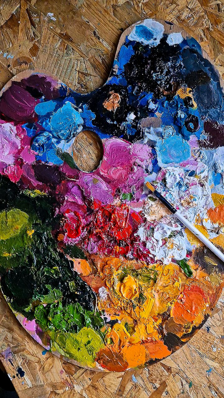 My palette is often a talking point, with many saying they think it's worthy of a frame, too. But what do you think?
Would you class the palette as art?