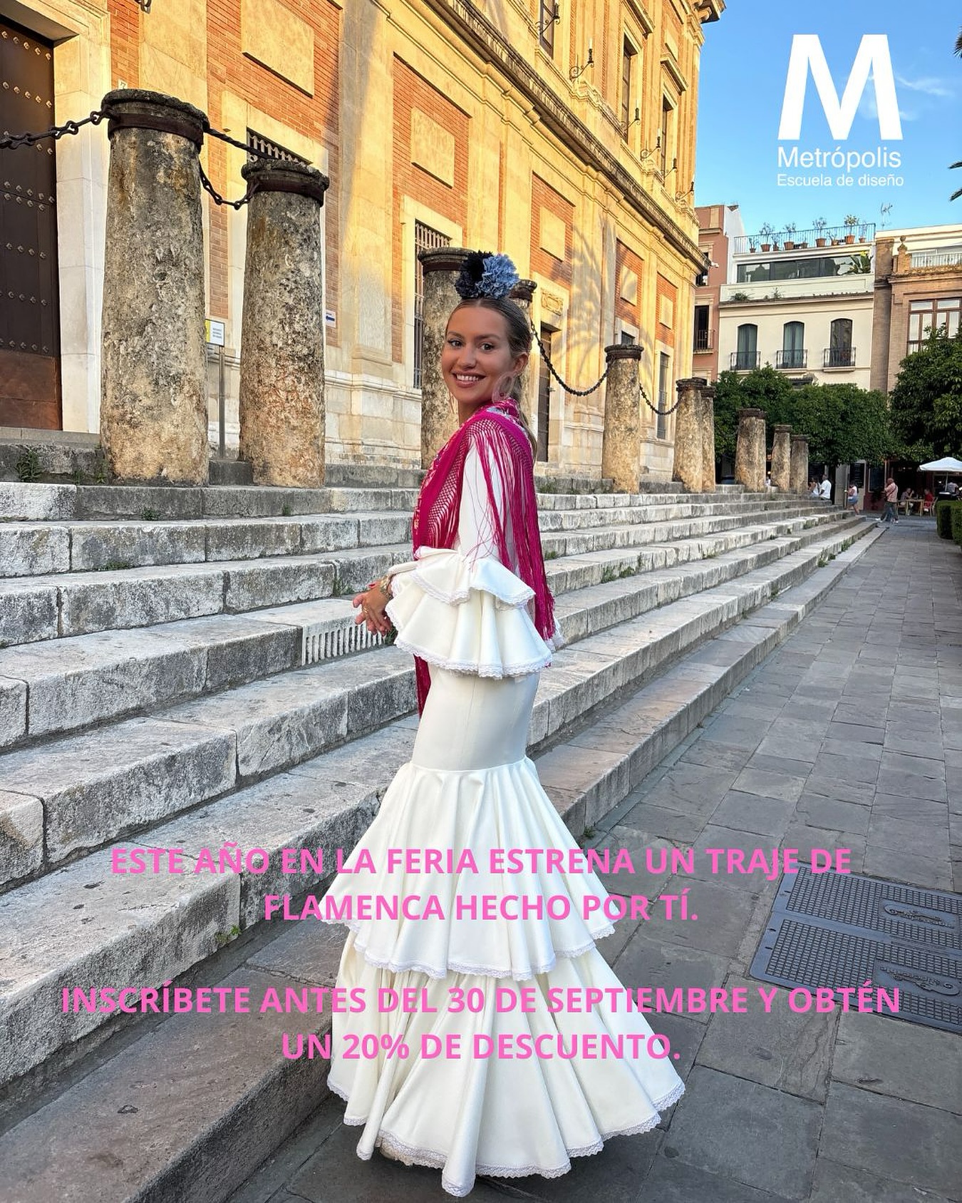 ESTE AÑO EN LA FERIA ESTRENA UN TRAJE DE FLAMENCA HECHO POR TÍ.
EN NUESTRO CURSO PRÁCTICO DE CONFECCIÓN DE TRAJES DE FLAMENCA APRENDERÁS:
- A TOMAR TUS PROPIAS MEDIDAS.
- A CORTAR PATRONES DESDE CERO.
- A COSER VOLANTES.
- A CREAR UN TRAJE 100% PERSONALIZADO QUE NADIE MÁS TENDRÁ.
NO NECESITAS CONOCIMIENTOS PREVIOS, TE ENSEÑAMOS PASO A PASO, CON NUESTRO MÉTODO FÁCIL Y DINÁMICO.
INSCRÍBETE ANTES DEL 30 DE SEPTIEMBRE Y OBTÉN UN 20% DE DESCUENTO.