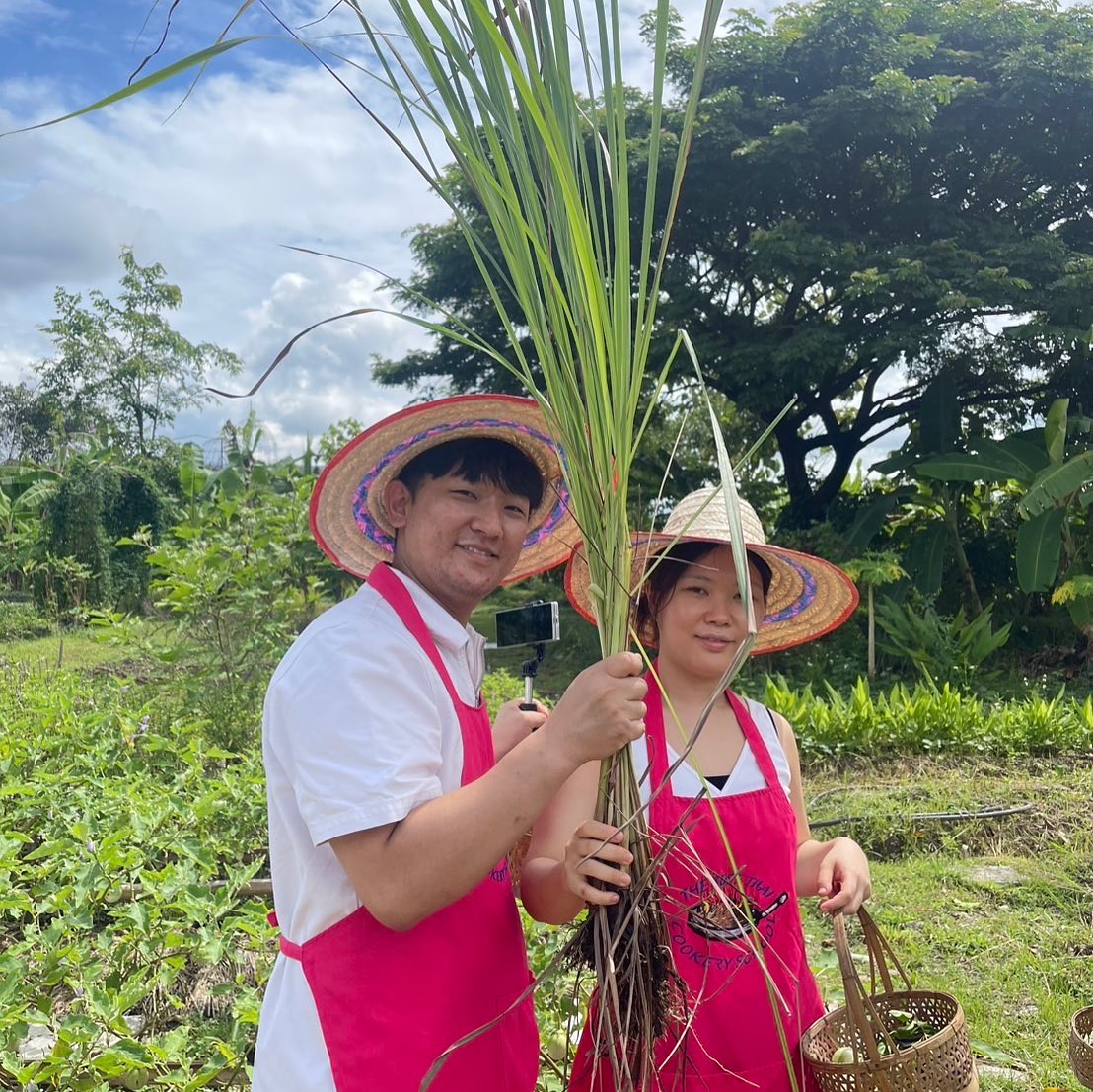 Handpicked goodness at our garden! 👩🍳✨
Fresh from farm to table, we're learning to harvest and cook with the best ingredients.
#thebestthaicookingcourse #chiangmai #thailand #cookingclass