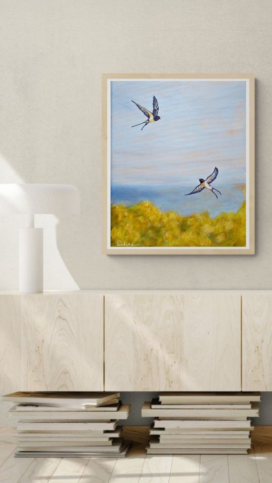 “Unbound” – 40x30 cm, Acrylic on canvas.
Two swallows in flight, symbols of hope, freedom, and joyful news. A reminder to live unbound and enjoy the moment.
Available now ✨️ DM to collect.
#swallowart #birdpainting #originalart #acrylicpainting #symbolicart #artforsale #contemporaryart #artcollectors #natureinspiredart