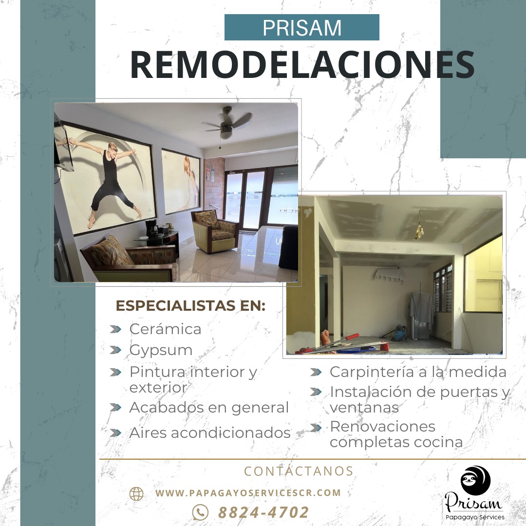 🔧🏡 ¿Buscas expertos en reparaciones y remodelaciones en Liberia, Guanacaste?
¡Nosotros lo hacemos todo!
✅ Reparaciones generales
✅ Remodelaciones de casas y comercios
✅ Pintura interior y exterior
✅ Instalación y mantenimiento de aires acondicionados
✅ ¡Y mucho más!
📍Servicio profesional, rápido y garantizado en toda la zona de Liberia.
📲 Contáctanos hoy mismo para una cotización gratuita.
💬 ¡Transformamos tus espacios como tú los imaginas!
🔧🏡 Looking for expert repair and remodeling services in Liberia, Guanacaste?
We do it all!
✅ General repairs
✅ Home and commercial remodeling
✅ Interior and exterior painting
✅ A/C installation and maintenance
✅ And much more!
📍Fast, professional, and guaranteed service across Liberia and nearby areas.
📲 Contact us today for a free quote.
https://wa.link/agy9yv
💬 We bring your ideas to life!
www.papagayoservicescr.com
info@papagayoservicescr.com