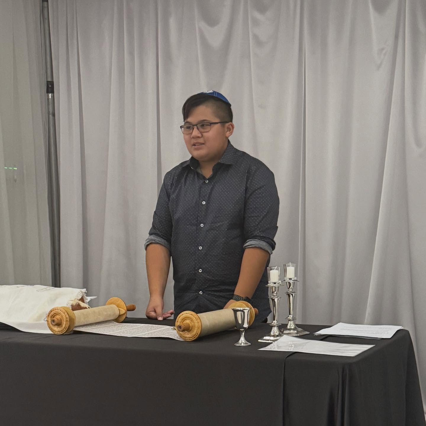 This incredibly poised bar mitzvah did not just come of age, he committed to helping the planet by curing disease #barmitzvah #batmitzvah #jewish #jewishceremony #family #celebrate #happy #family #tradition