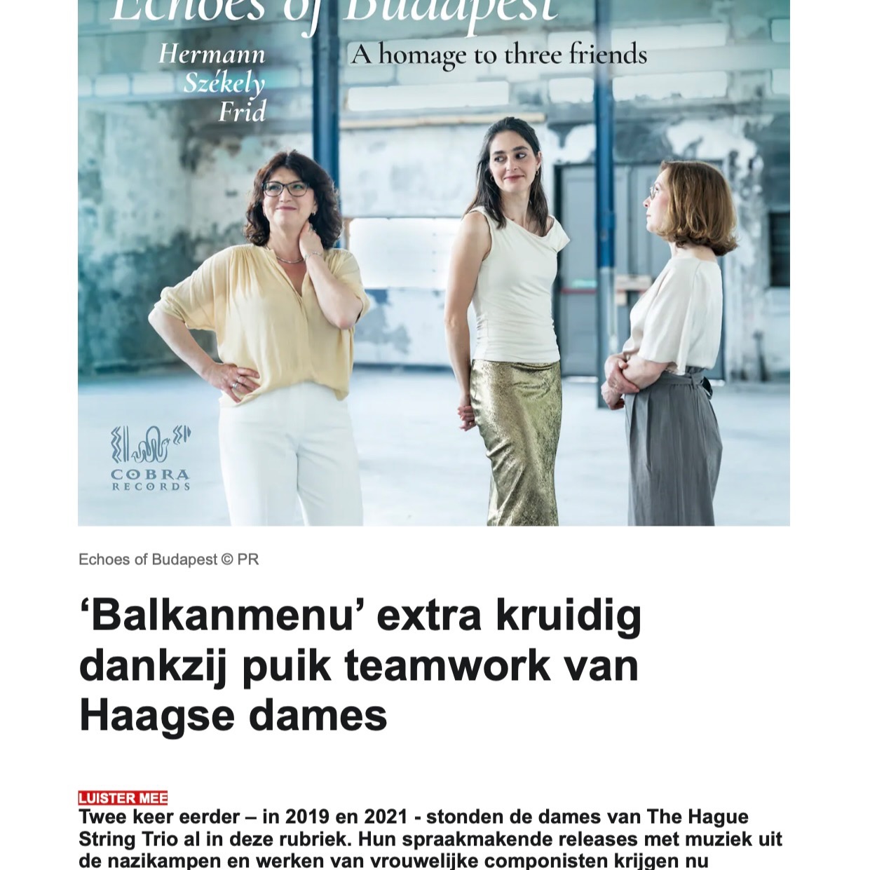 đ» đđđĄđšđđŹ đšđ đđźđđđ©đđŹđ â đđ đđąđ đąđ! đ¶
Weâve reached đđđ% in our Voordekunst crowdfunding campaign!
A great big THANK YOU to everyone who supported us â weâre so grateful! đ
And now the real celebration begins:
đ§ Our đđąđ đąđđđ„ đđ„đđźđŠ đđ«đšđ©đŹ đšđ§ đđ„đ„ đŹđđ«đđđŠđąđ§đ đ©đ„đđđđšđ«đŠđŹ đđ đŠđąđđ§đąđ đĄđ đđšđ§đąđ đĄđ
âš Our đđ đąđŹ đđđąđ§đ đ«đđ„đđđŹđđ đąđ§ đđĄđ đđđđĄđđ«đ„đđ§đđŹ đđĄđąđŹ đđđđźđ«đđđČ
đ¶ Our đđąđ«đŹđ đ«đđ„đđđŹđ đđšđ§đđđ«đ đąđŹ đđ„đŹđš đđĄđąđŹ đđđđźđ«đđđČ!
đ If you still want to be part of the journey, itâs not too late to contribute:
go to the link đ in bio for the crowdfunding
đ” đ¶ đđšđŠđ đđđ„đđđ«đđđ đ°đąđđĄ đźđŹ đđ đšđ§đ đšđ đšđźđ« đđšđ§đđđ«đđŹ đąđ§ đđđđ€-đđđđđ«đ đđ§, đđĄđ đđđ đźđ, đšđ« đđŠđŹđđđ«đđđŠ!
đ đđđđźđ«đđđČ đđ đđđ©đđđŠđđđ« â đđ:đđ
Huis Wylerberg, Beek-Ubbergen
With prof. Joost Rosendaal
đ đđđđźđ«đđđČ đ đđđđšđđđ« â đđ:đđ
Paleiskerk, Den Haag
Presented by Lex Bohlmeijer
đ đđźđ§đđđČ đđ đđđđšđđđ« â đđ:đđ
Uilenburgersjoel, Amsterdam
Presented by Lex Bohlmeijer
For more info go to our website concert listings.
đ° đđ„đšđ°đąđ§đ đđđŻđąđđ° đąđ§ đđ đđđ„đđđ«đ„đđ§đđđ«
And we have more good news! A fantastic review has been published in De Gelderlander newspaper (see photos). Thank you so much for the kind words, Maarten-Jan Dongelmans!
A sneak peek in English:
âđđ©đŠ đđąđšđ¶đŠ đđ”đłđȘđŻđš đđłđȘđ° đŠđ§đ§đ°đłđ”đđŠđŽđŽđđș đłđŠđ·đŠđąđđŽ đ”đ©đŠ đźđ¶đŽđȘđ€âđŽ đ„đŠđŠđ±đŠđł đđąđșđŠđłđŽ. đđ©đŠđȘđł đ±đąđŽđŽđȘđ°đŻđąđ”đŠ đ±đđąđșđȘđŻđš đŠđ·đ°đŹđŠđŽ đą đłđȘđ€đ© đ±đąđđŠđ”đ”đŠ đ°đ§ đ€đ°đđ°đłđŽ đąđŻđ„ đ¶đŻđȘđ”đŠđŽ đ”đ©đŠ đŽđ©đȘđ§đ”đȘđŻđš đźđ°đ°đ„đŽ đȘđŻđ”đ° đ°đŻđŠ đȘđźđ±đłđŠđŽđŽđȘđ·đŠ đžđ©đ°đđŠ.â
âđđđąđžđđŠđŽđŽ đȘđŻđ”đ°đŻđąđ”đȘđ°đŻ đąđŻđ„ đą đ€đ°đźđźđąđŻđ„đȘđŻđš đ±đłđŠđŽđŠđŻđ€đŠ đźđąđłđŹ đ”đ©đŠđȘđł đȘđŻđ”đŠđłđ±đłđŠđ”đąđ”đȘđ°đŻ.â
đŹ We hope to see you at one of the concerts!
#echoesofbudapest #kamermuziek #zoltånszékely #pålhermann #gézafrid #voordekunst #crowdfunding #chambermusic #stringtrio