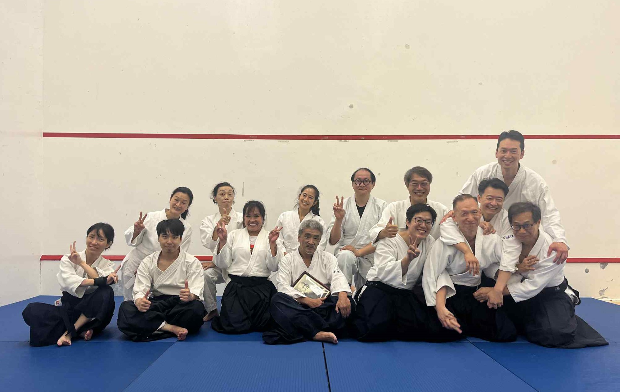 Mitchi san visit our Wednesday training session.
We have been friends through Aikido for over 20 years.