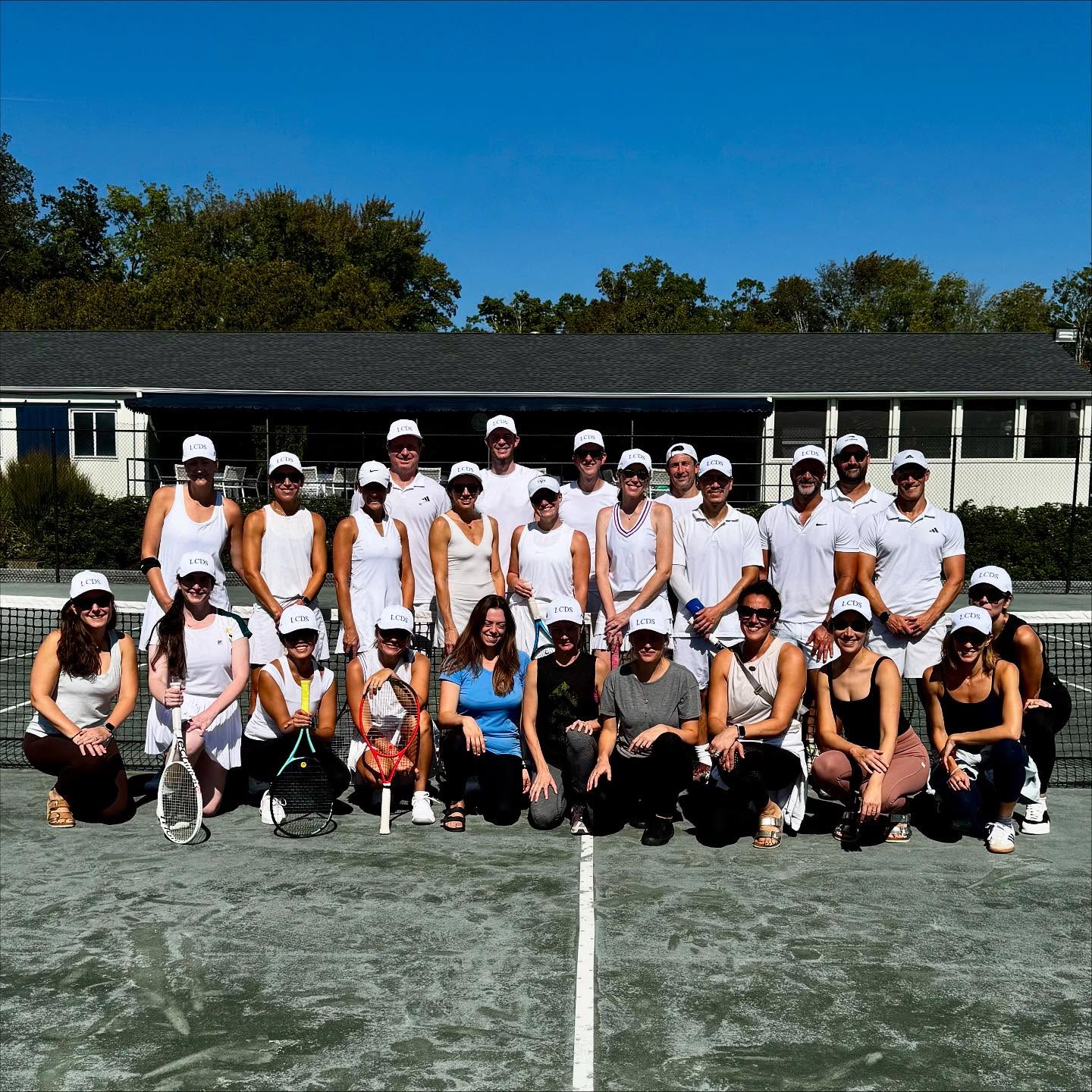 It was a perfect day for the 2nd Annual LCDS Tennis Social. 🎾
Tennis enthusiasts and novices alike enjoyed friendly doubles play under gorgeous blue skies at the Hunt Club. For those who preferred a different activity, there was the option to take a yoga class.
Thank you to our Executive Board for organizing this fun community event.
**********************************
#LCDS
#LearningCommunityDaySchool
#PlayBasedLearning
#Preschool
#WestportCT
#FairfieldCounty
#CommunityBuilding